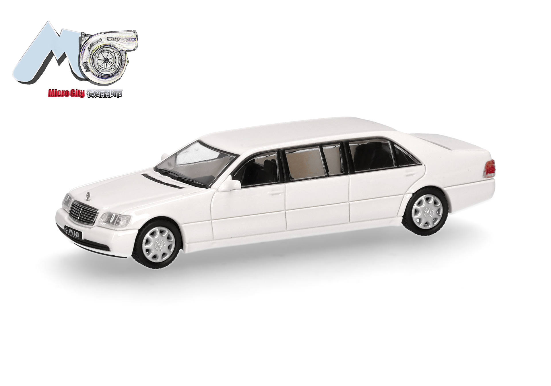 Herpa MicroCity 87MC000115 | Mercedes-Benz S600 Pullman | weiß | 1:87