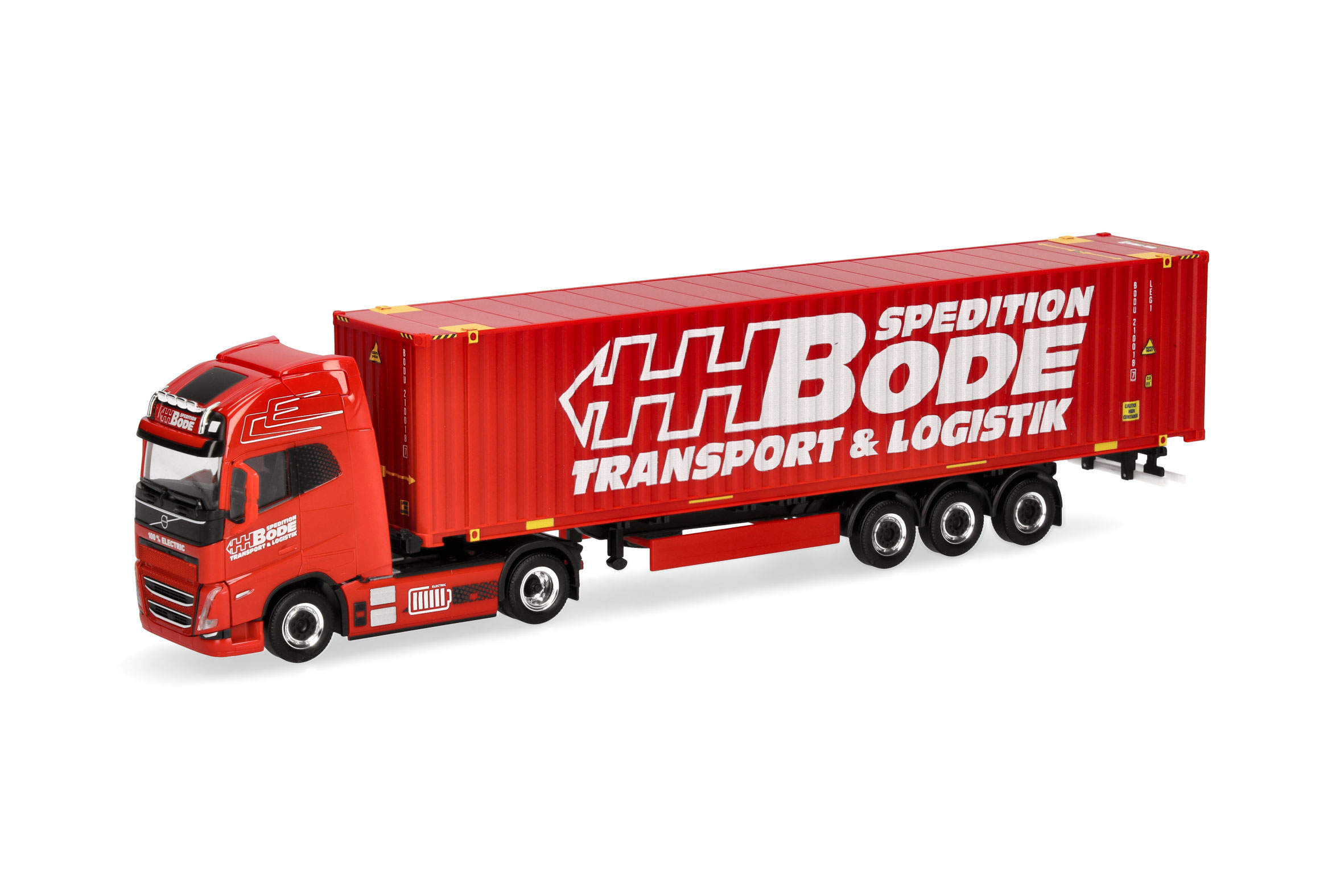 Herpa 319249 | Volvo FH GL XL Electric | 45ft Container-Sattelzug | HH Bode | 1:87