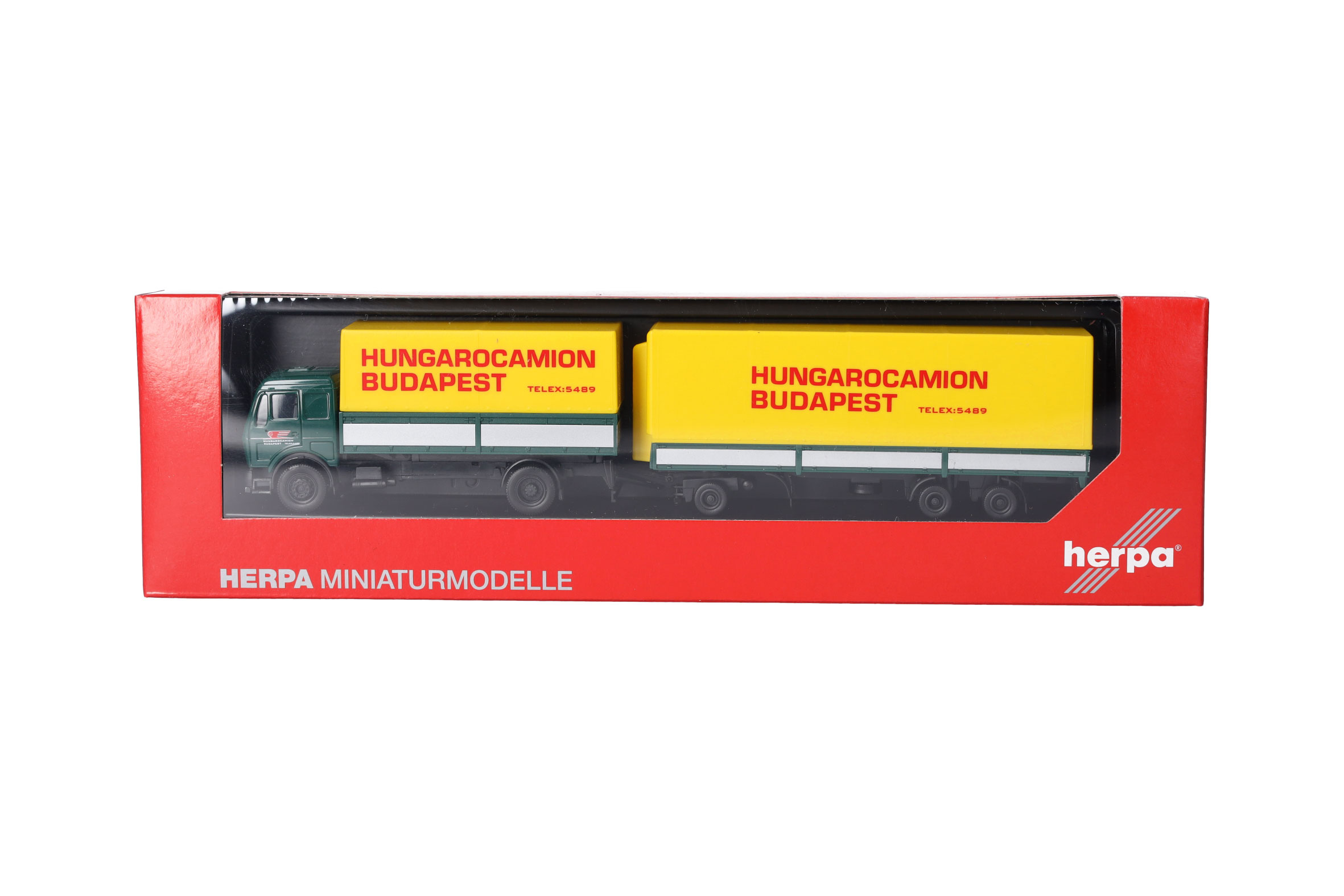 Herpa 318327 | MB NG Transmaximal-Hängerzug | Hungarocamion | 1:87