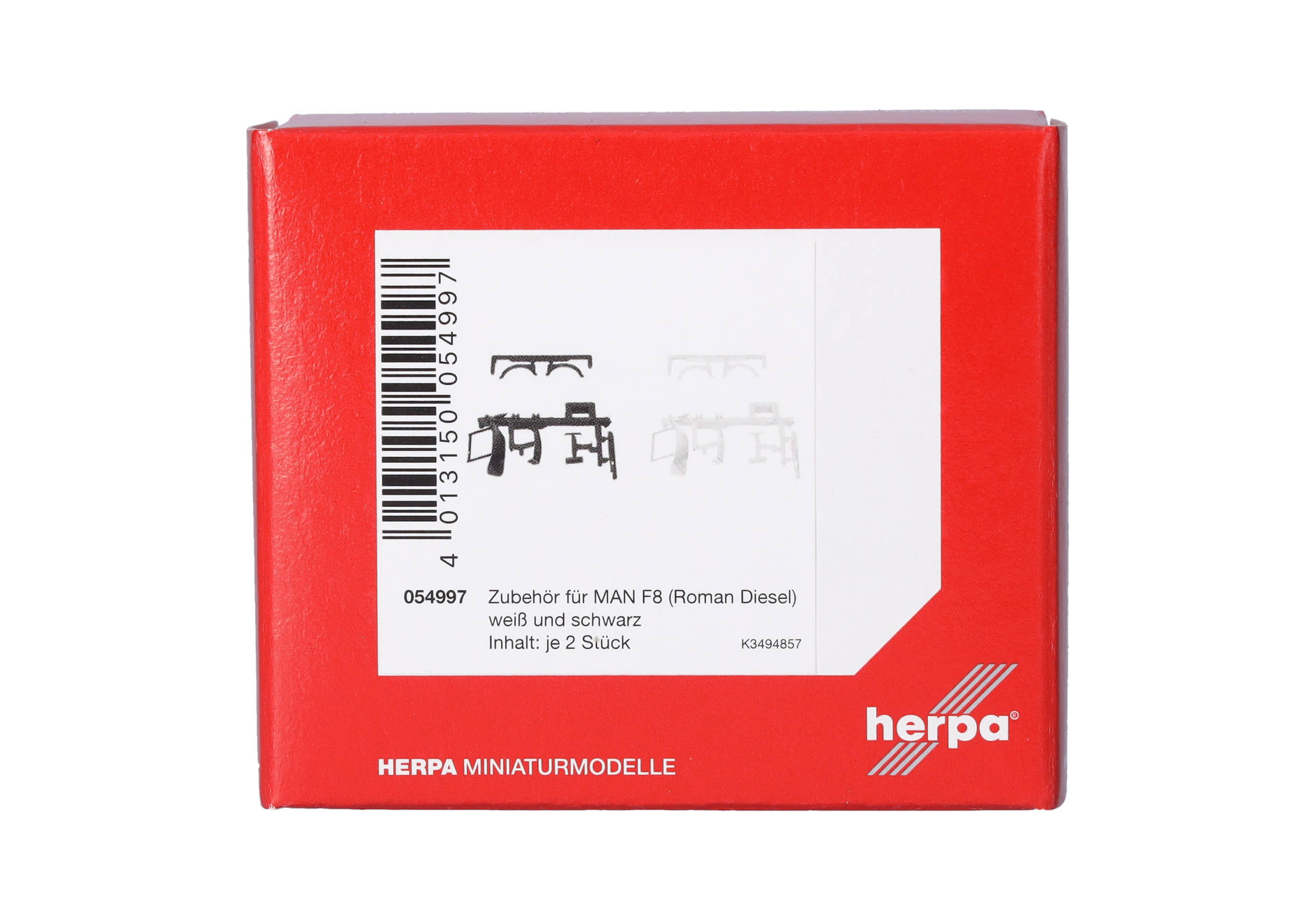 Herpa Zubehör 054997 | MAN F8 | Dachspoiler | Stoßstange | Windleitecken | Spritzlappen Kotflügel vorne | 1:87