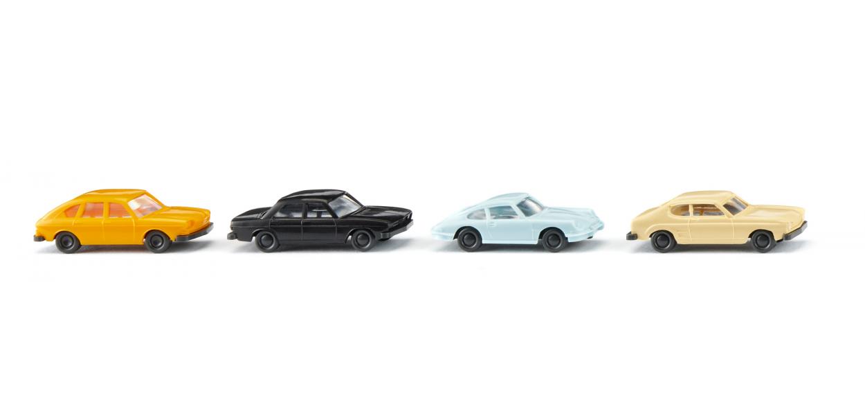 Wiking 091307 | Vier klassische Personenwagen | Spur N | 1:160