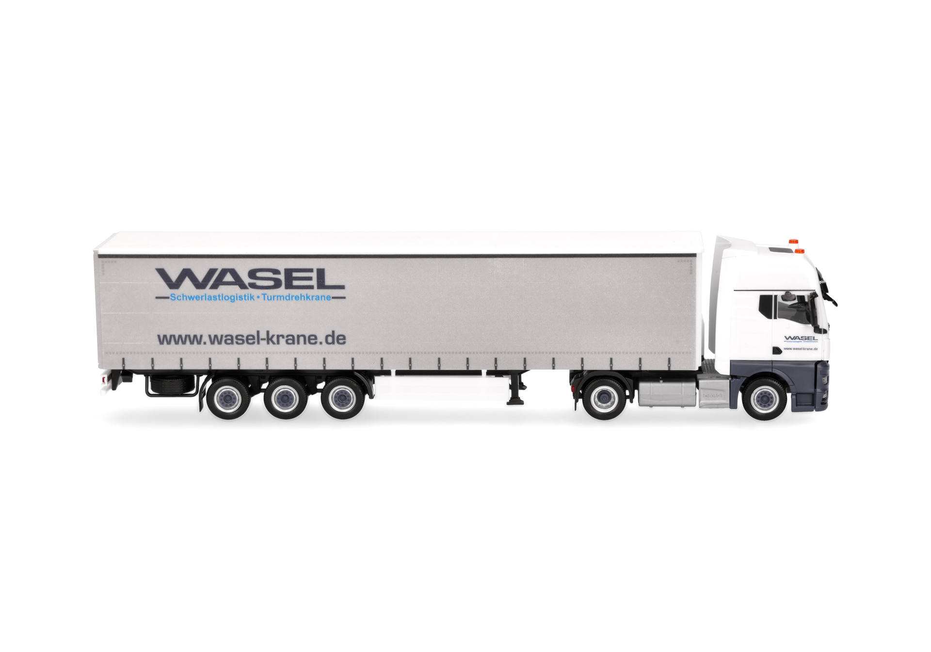 Herpa 321235 | MAN TGX GX Gardinenplanen-Sattelzug | Wasel | 1:87