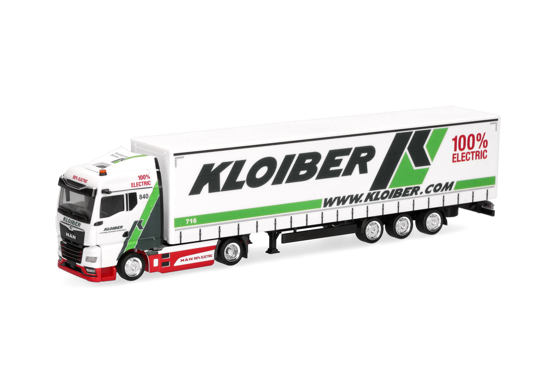 Herpa 321365 | MAN eTGX GM Jumboplanen-Sattelzug | Kloiber | 1:87