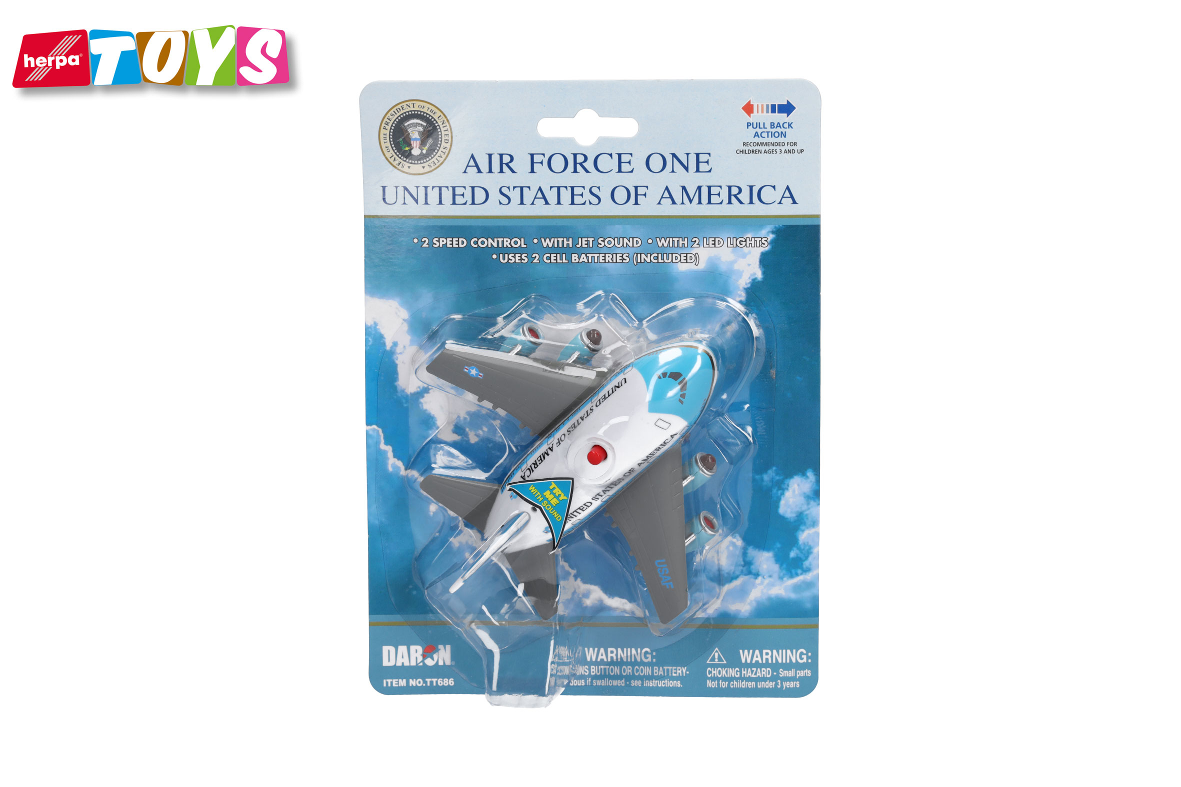 Herpa Toys | 86PB-686A | Air Force One Pullback Aviation Toy
