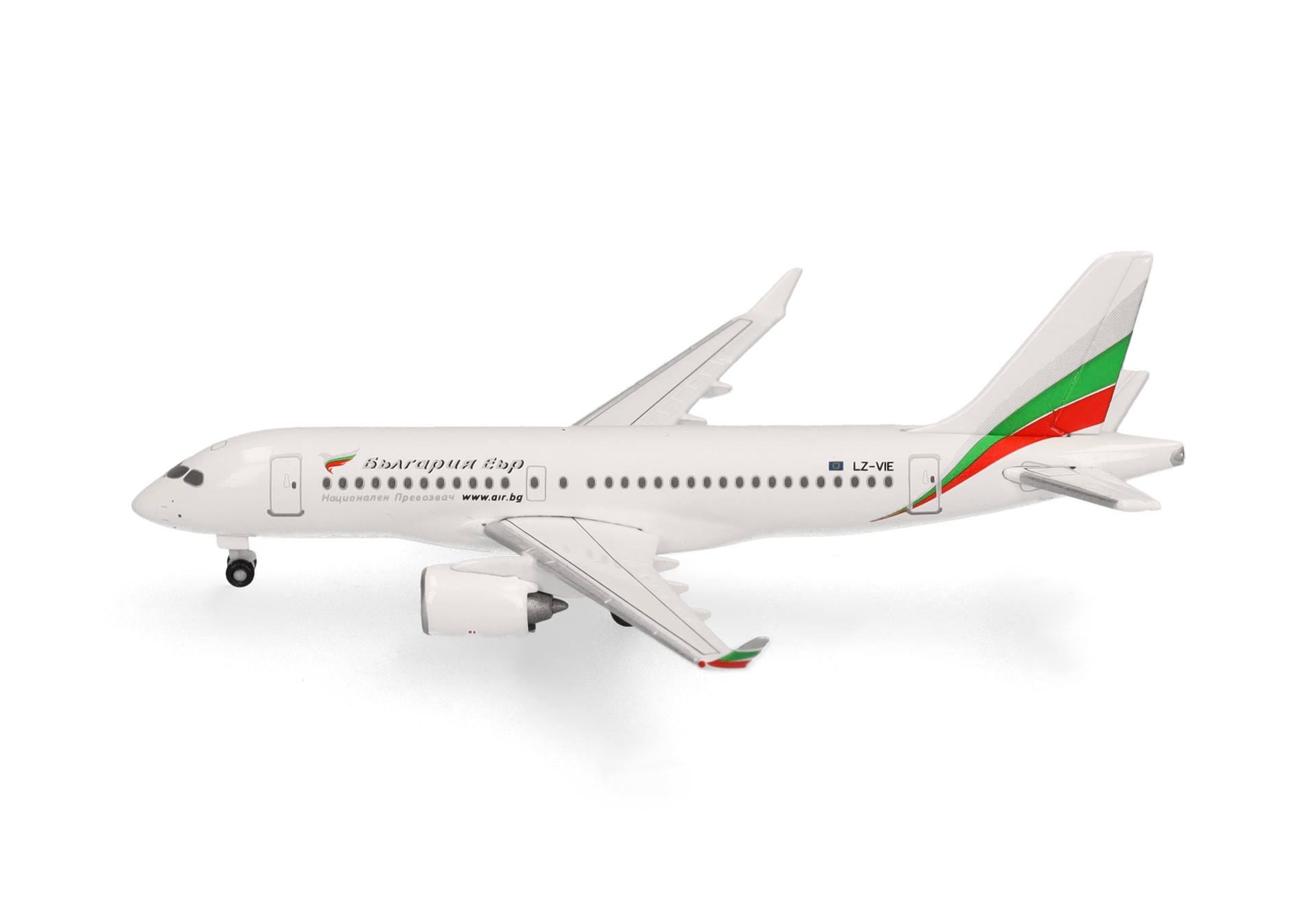 Herpa Wings 538633 | Bulgaria Air | Airbus A220-100 – LZ-VIE | 1:500