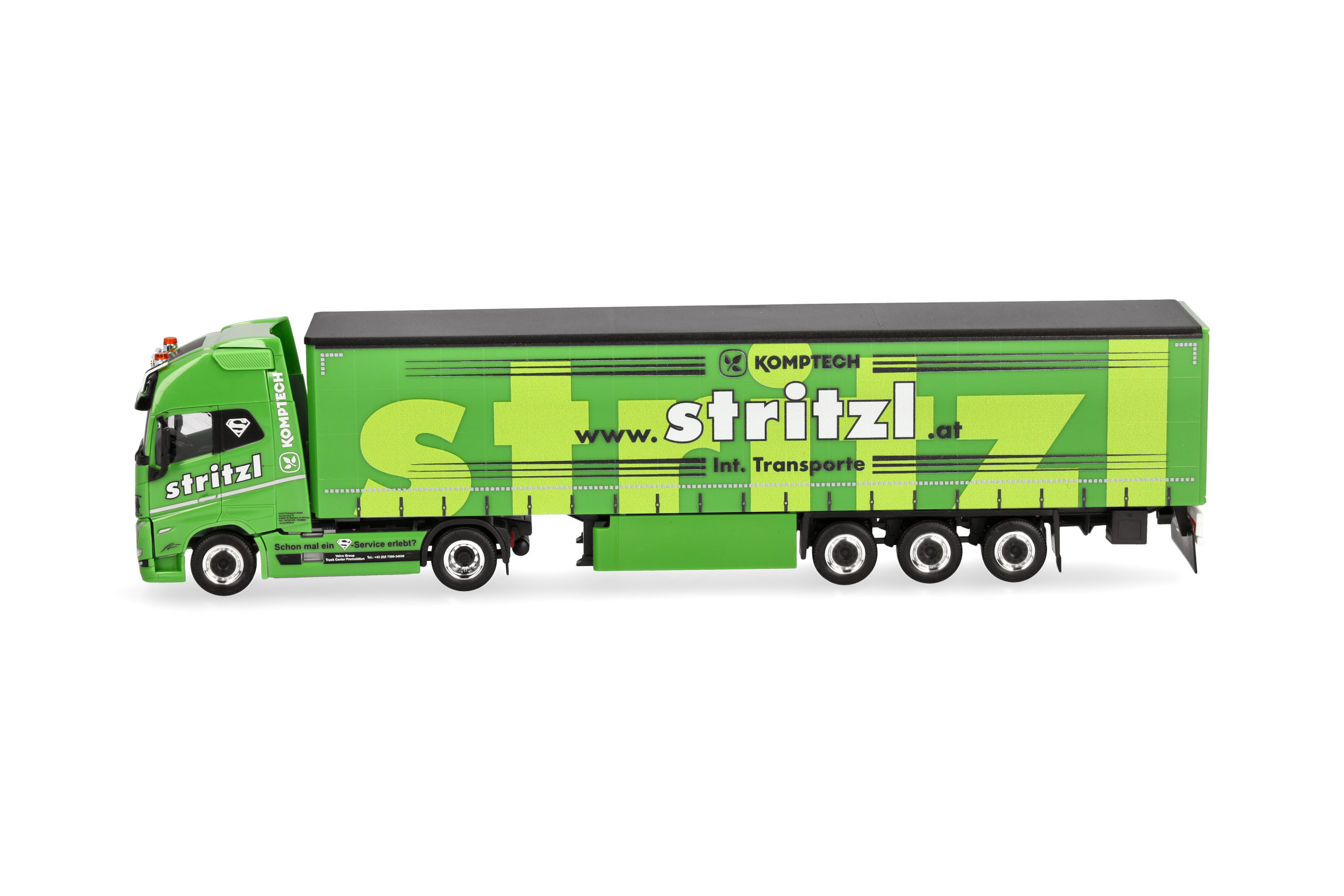 Herpa 320108 | Volvo FH16 GL XL 2020 Gardinenplanen-Sattelzug | Stritzl | 1:87