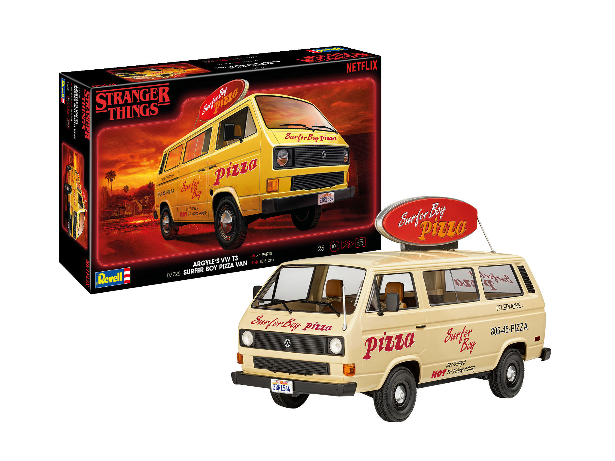 Revell 07725  | Stranger Things | Argyle’s VWT3 Surfer Boy Pizza V | 1:25