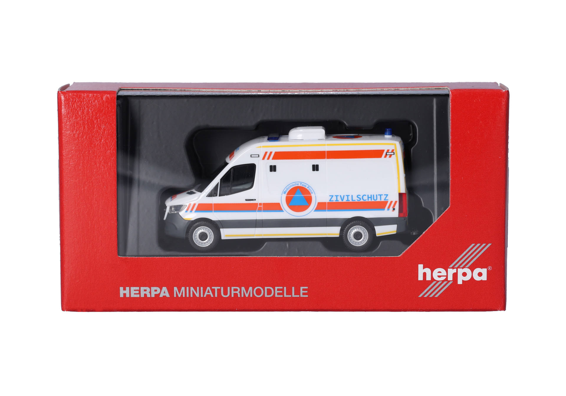 Herpa 099172 | MB Sprinter 18 Halbbus HD KTW Typ B ZS | MTF Zivilschutz | 1:87