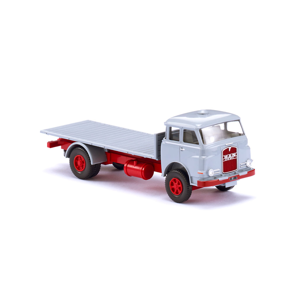 Wiking 041605 | MAN Pausbacke | Flachpritschen-Lkw | silbergrau | 1:87