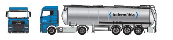Herpa 957434 | MAN TGX GM Tank-Sattelzug | Indermühle | 1:87