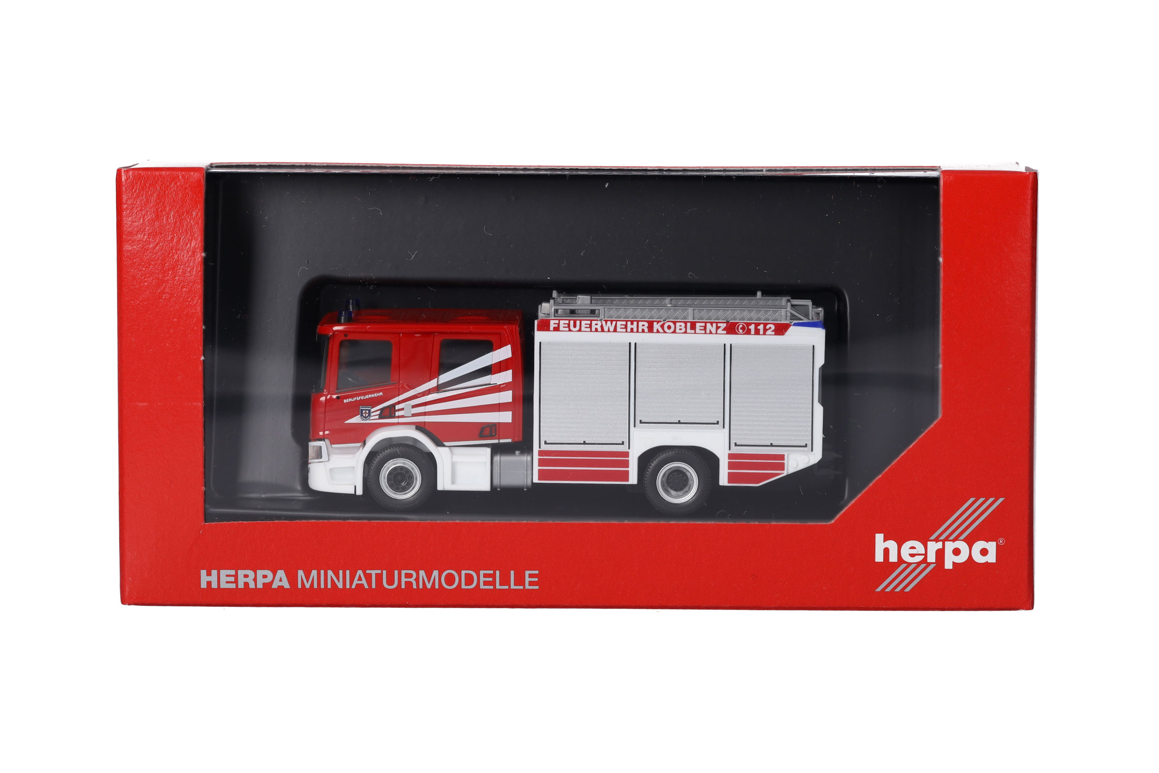 Herpa 098137 | Scania Crewcab CP28 Löschfahrzeug | Feuerwehr Koblenz | 1:87
