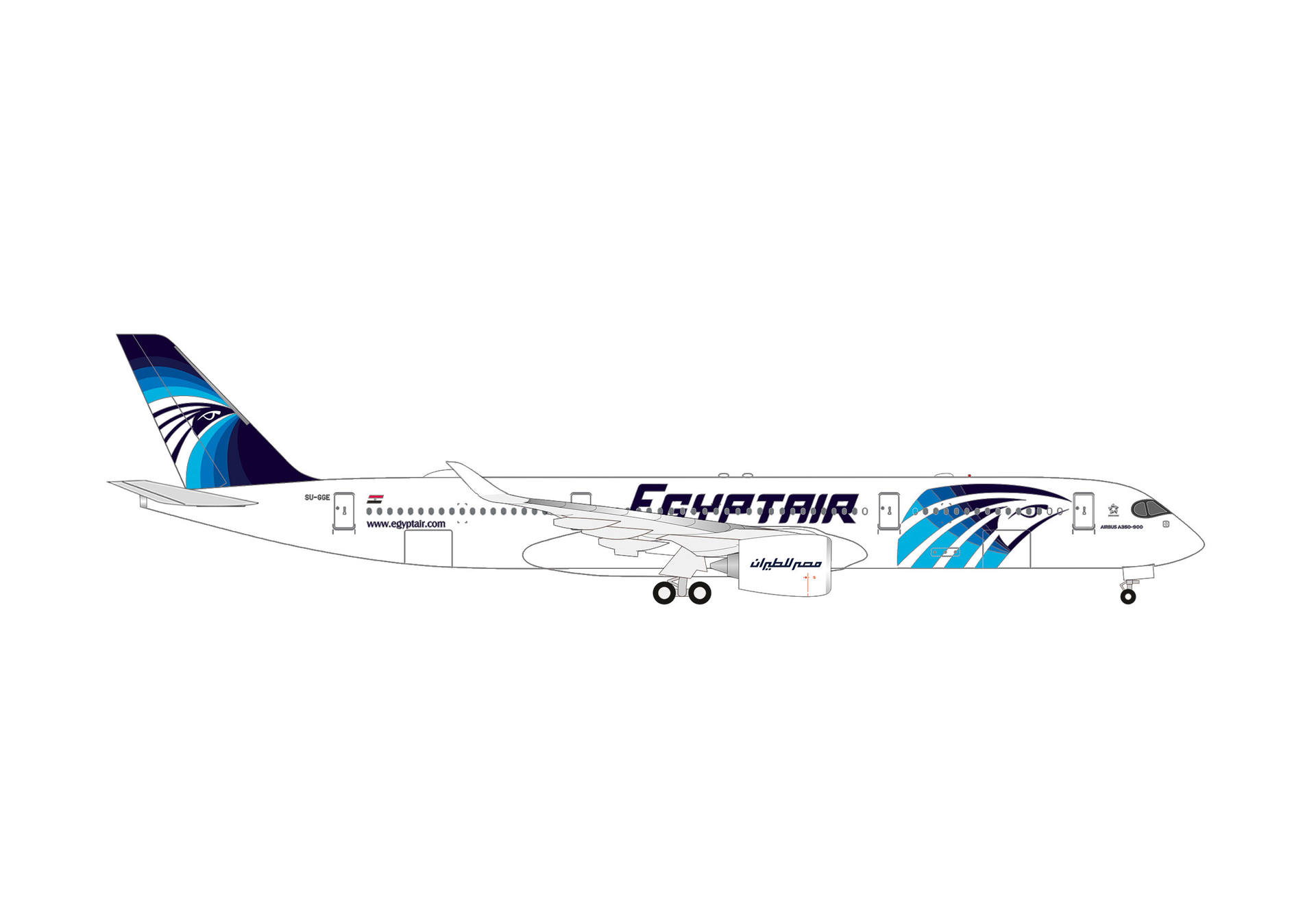 Herpa Wings 539555 | EgyptAir | Airbus A350-900| SU-GGE | 1:500