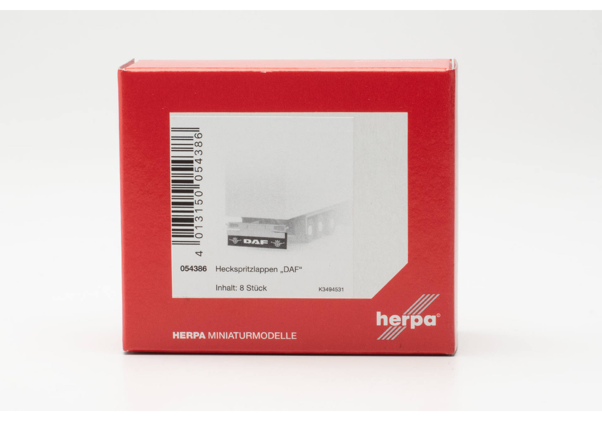 Herpa Zubehör 054386 | Heckspritzlappen für Auflieger und LKW | DAF | 1:87