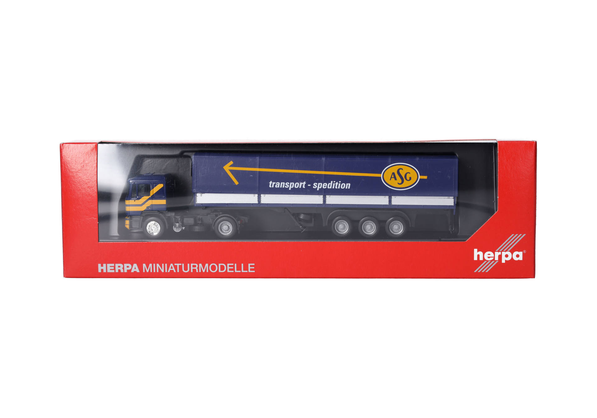 Herpa 319638 | MAN F90 Planen-Sattelzug "ASG" (Schweden) | 1:87