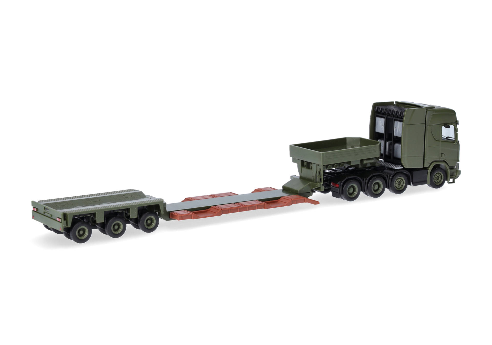 Herpa 747295 | Scania CR 20 HD Tieflade-Sattelzug | Dänische Armee | 1:87