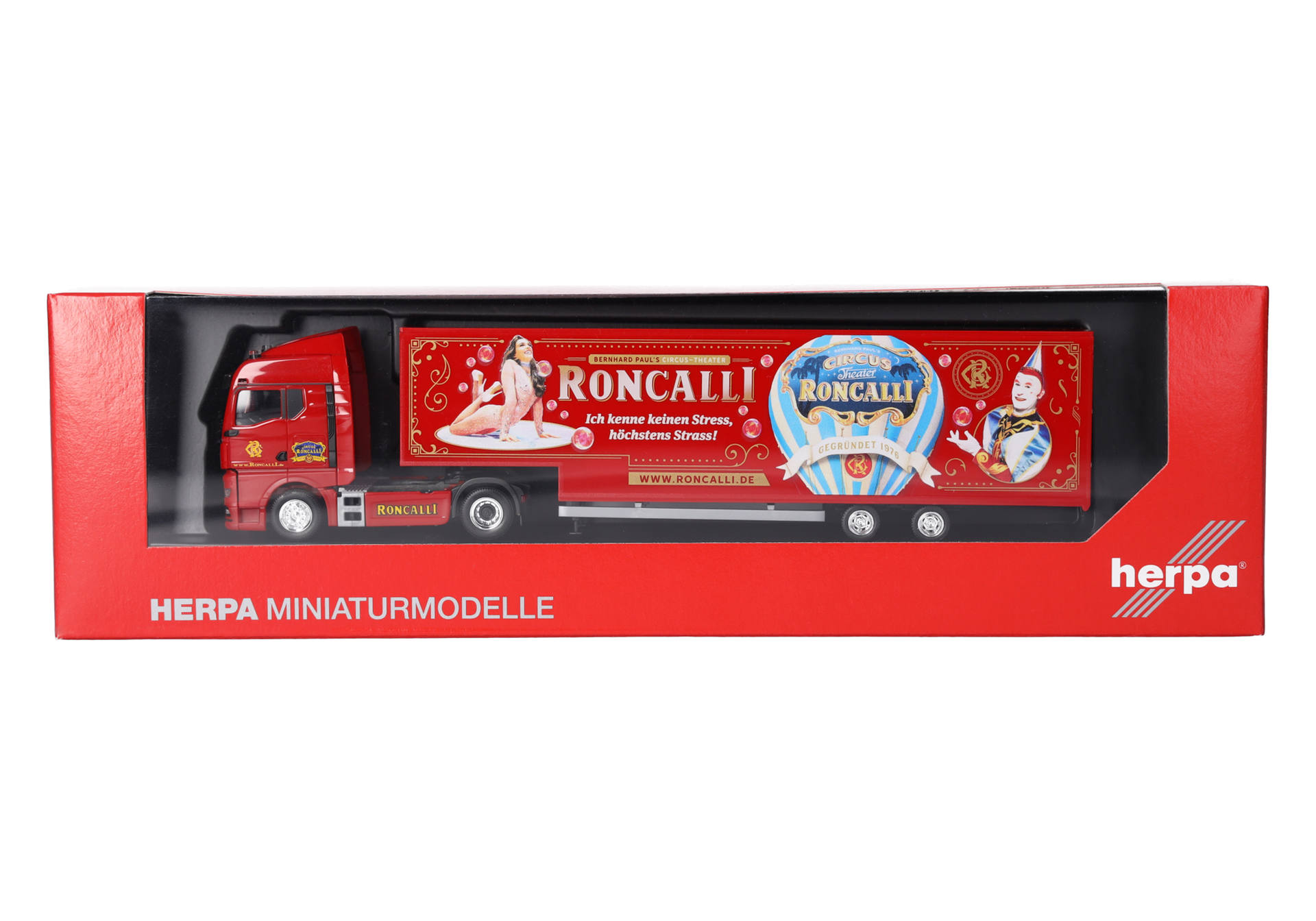 Herpa 320702 | MAN TGX GM Jumbokoffer-Sattelzug | Roncalli | 1:87