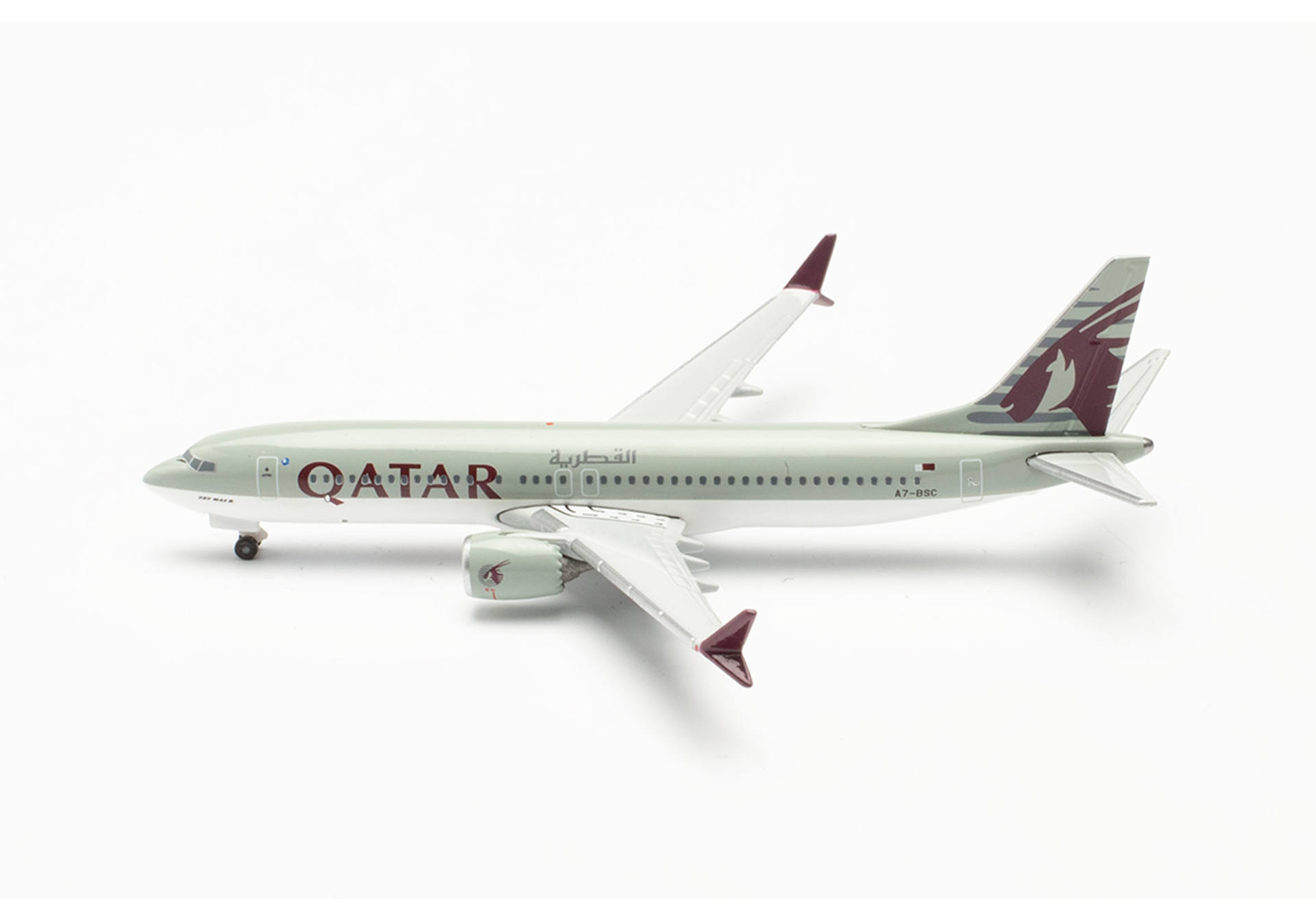 Herpa Wings 537384 | Qatar Airways Boeing 737 Max 8 | A7-BSC | 1:500