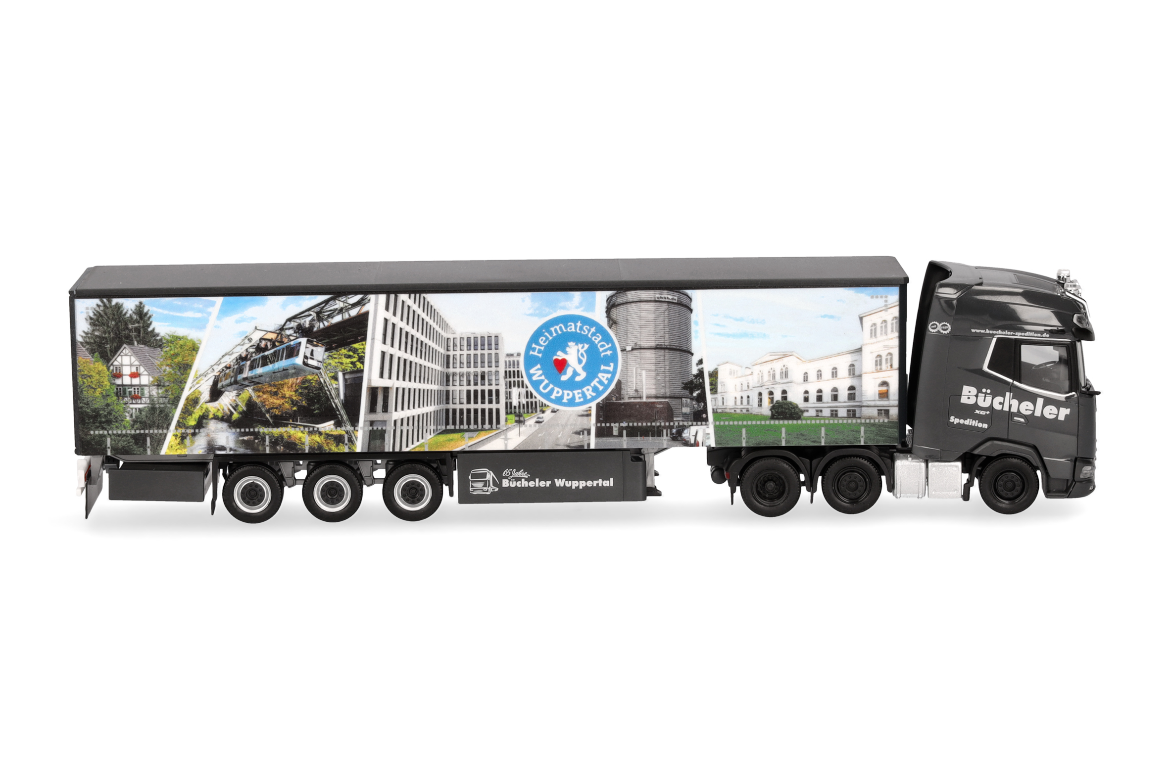 Herpa  319737 | DAF XG+ (6x2) | Gardinenplanen-Sattelzug | Bücheler Wuppertal | 1:87