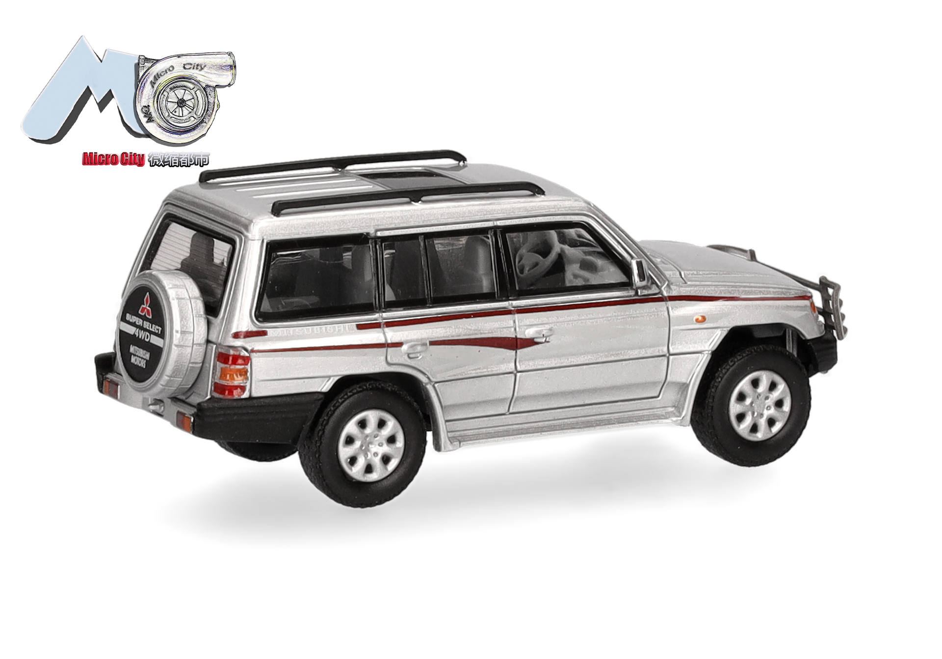 Herpa MicroCity 87MC000042 | Mitsubishi Pajero | silber | 1:87