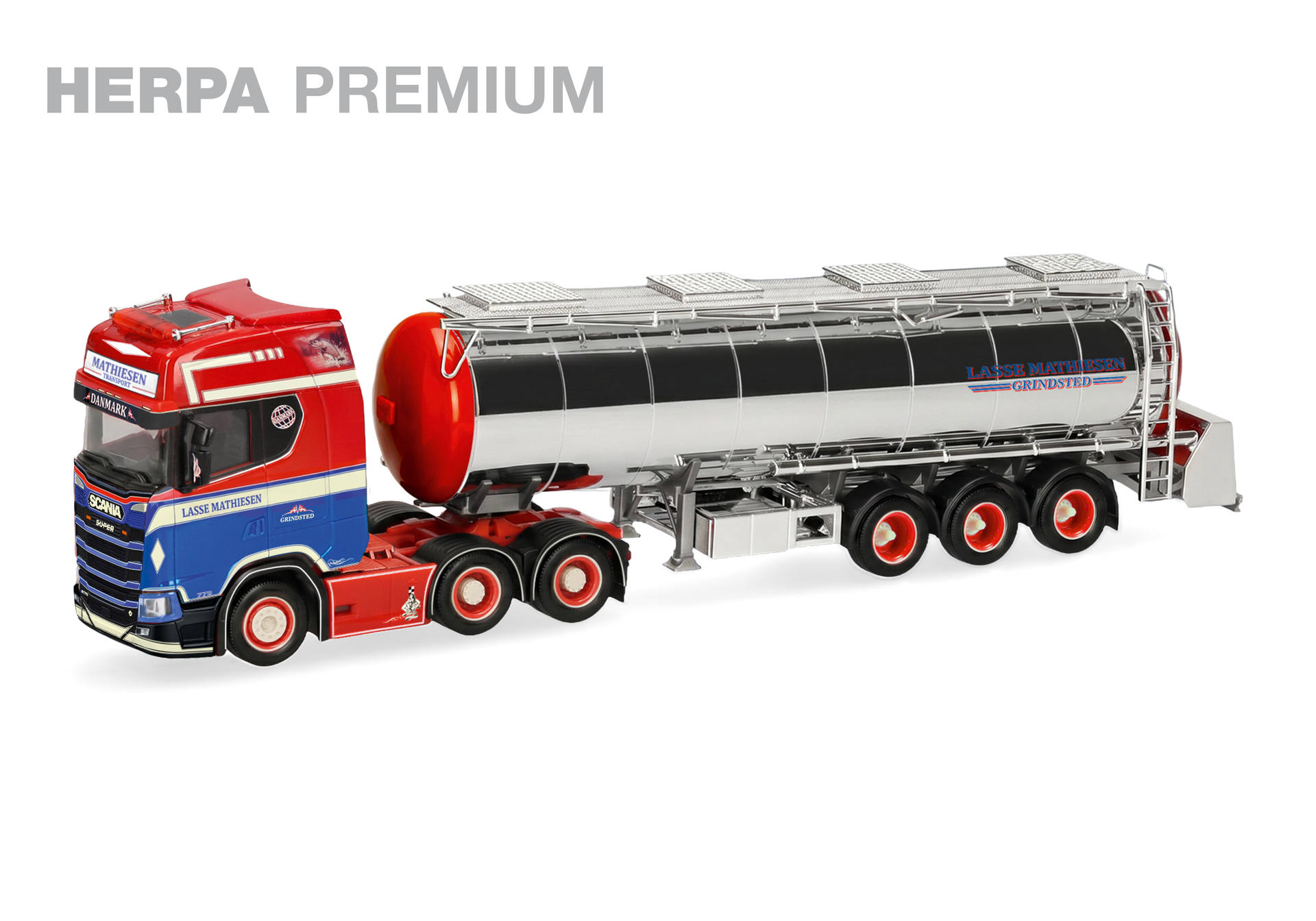 Herpa Premium 963206 | Scania CS 20 HD | Chromtank-Sattelzug | Mathiesen (DK) | 1:87