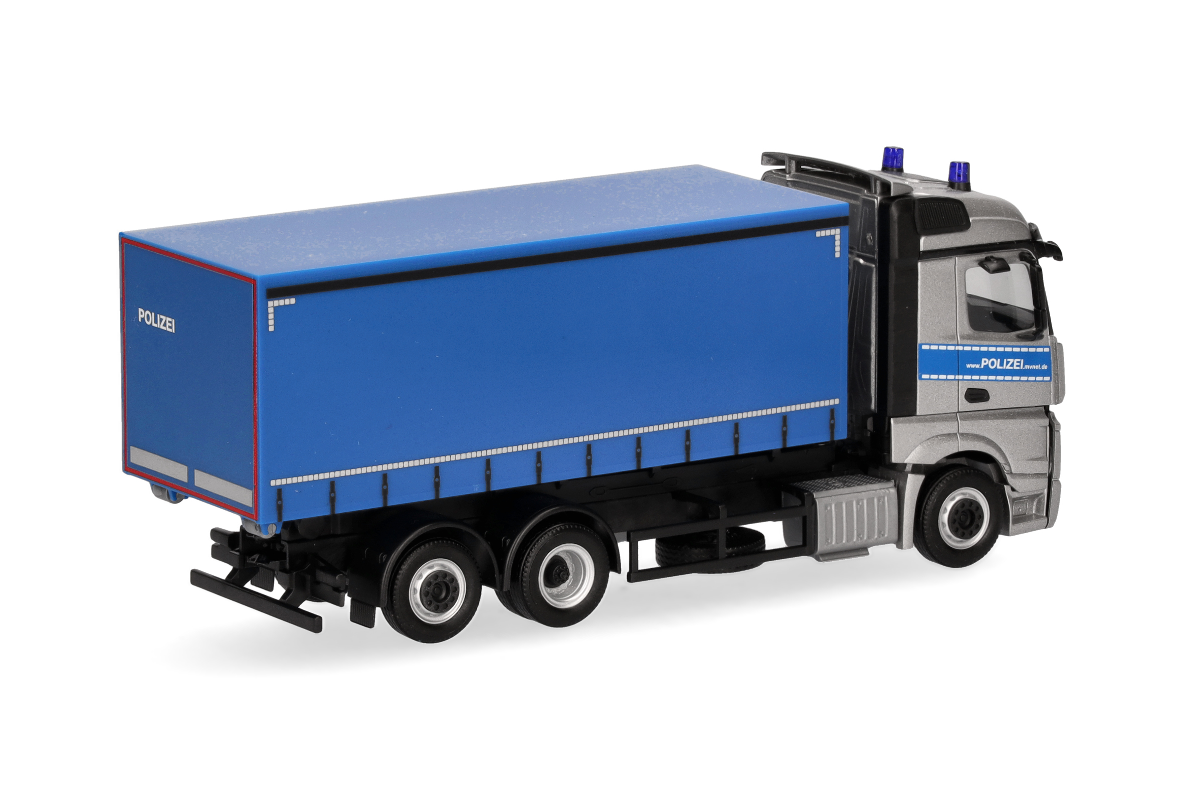 Herpa 098427 | MB Actros Streamspace | Wechsellader-LKW |Bereitschaftspolizei Meck.-pomm | 1:87