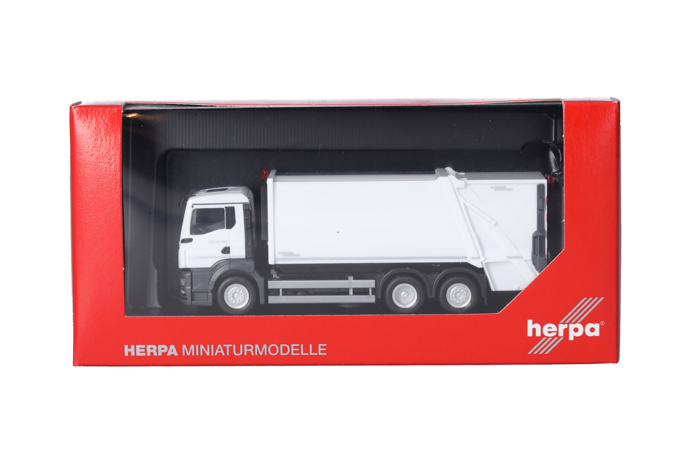 Herpa 319010 | MAN TGS NN | Pressmüllfahrzeug | FAUN VARIOPRESS | weiß | 1:87