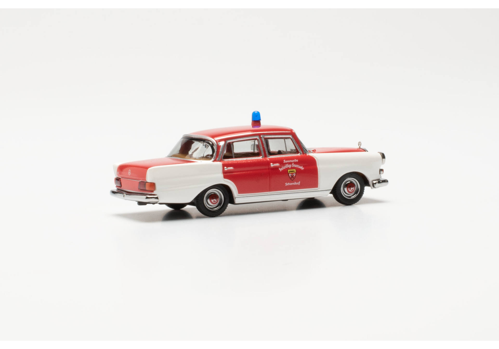 Herpa 097215 | Mercedes-Benz 200 Heckflosse | Feuerwehr Schorndorf | 1:87