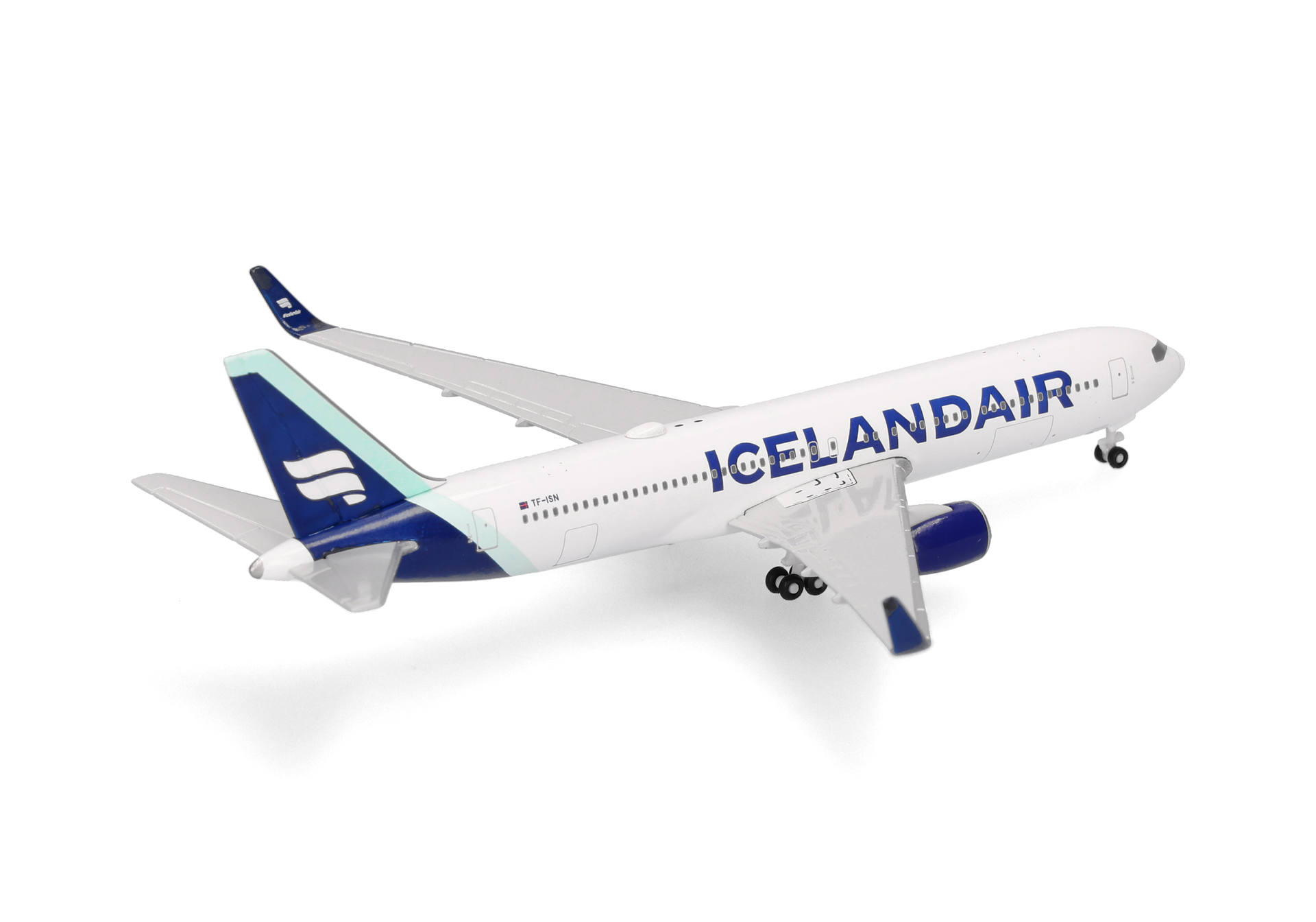 Herpa Wings 539241 | Icelandair | Boeing 767-300 | Borreal blue tail stripe | TF-ISN - Svörtuborgir | 1:500