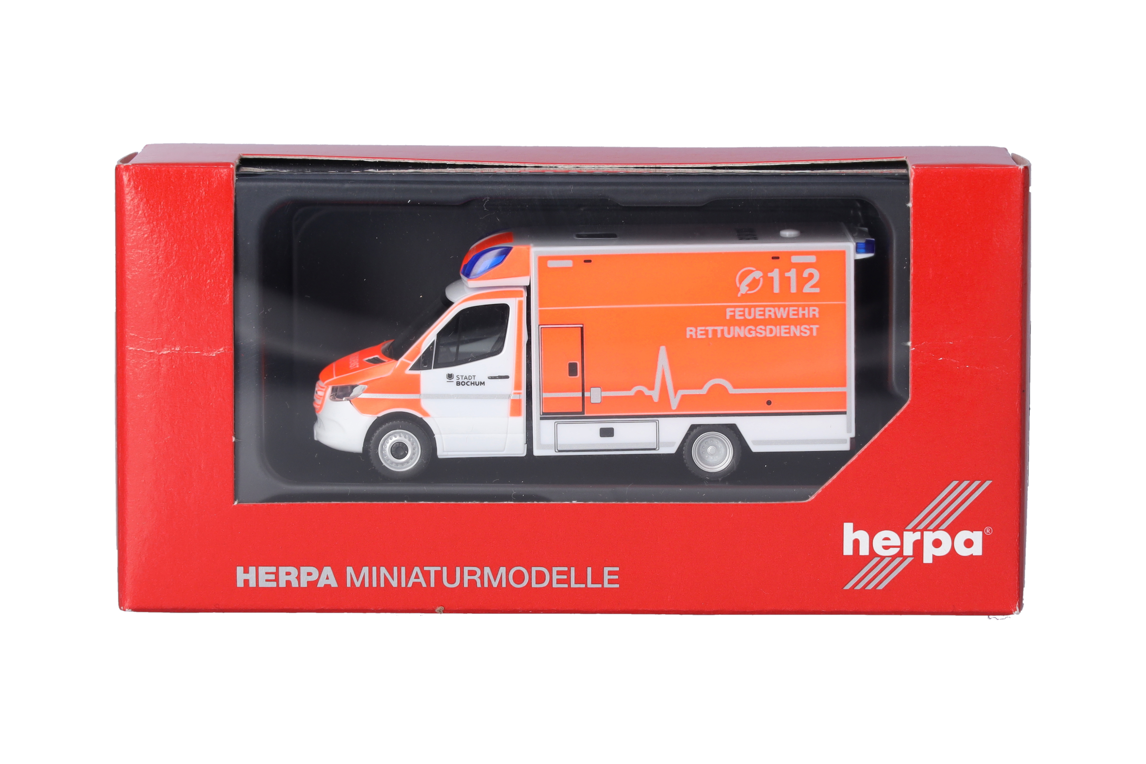 Herpa 097116 | Mercedes-Benz Sprinter '18 Rettungswagen | Feuerwehr Bochum | 1:87
