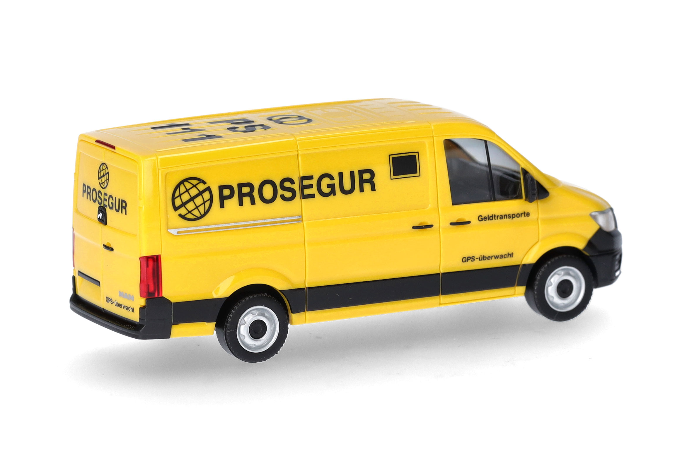 Herpa 097925 | MAN TGE Kasten Flachdach | Prosegur Werttransporte | 1:87