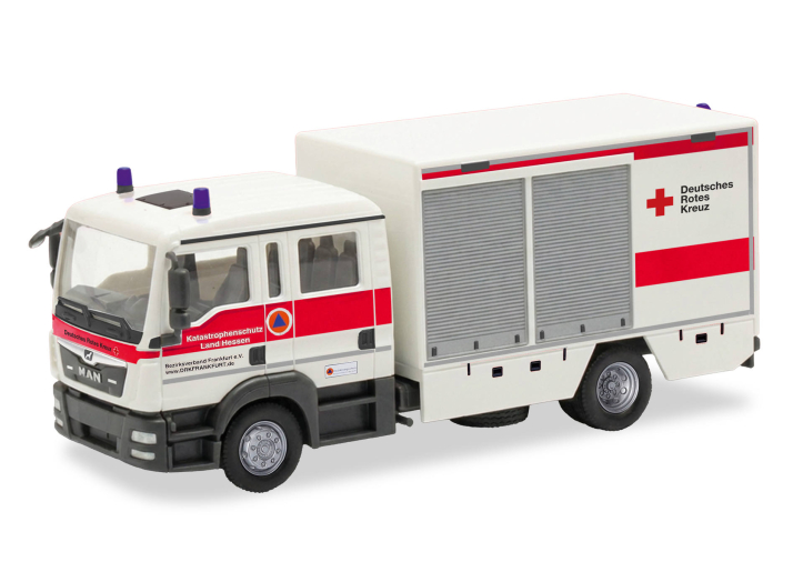 Herpa 099813 | MAN TGL Gerätewagen Sanität (GW-San) | DRK Frankfurt/KatS Hessen | 1:87