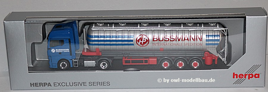 Herpa 950688 | MAN TGX GX ADR Saugsilo-Sattelzug | Bussmann | 1:87