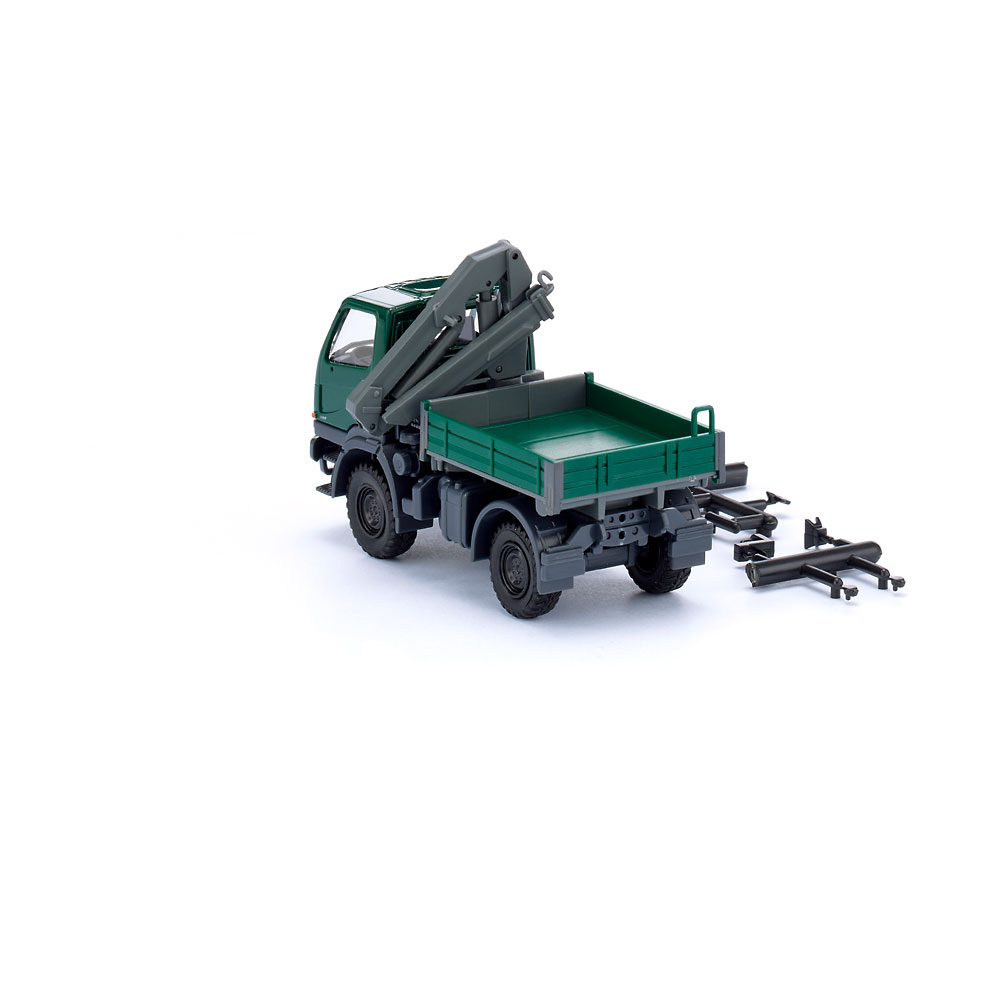 Wiking  036903 | Unimog U 20 mit Ladekran | moosgrün | 1:87