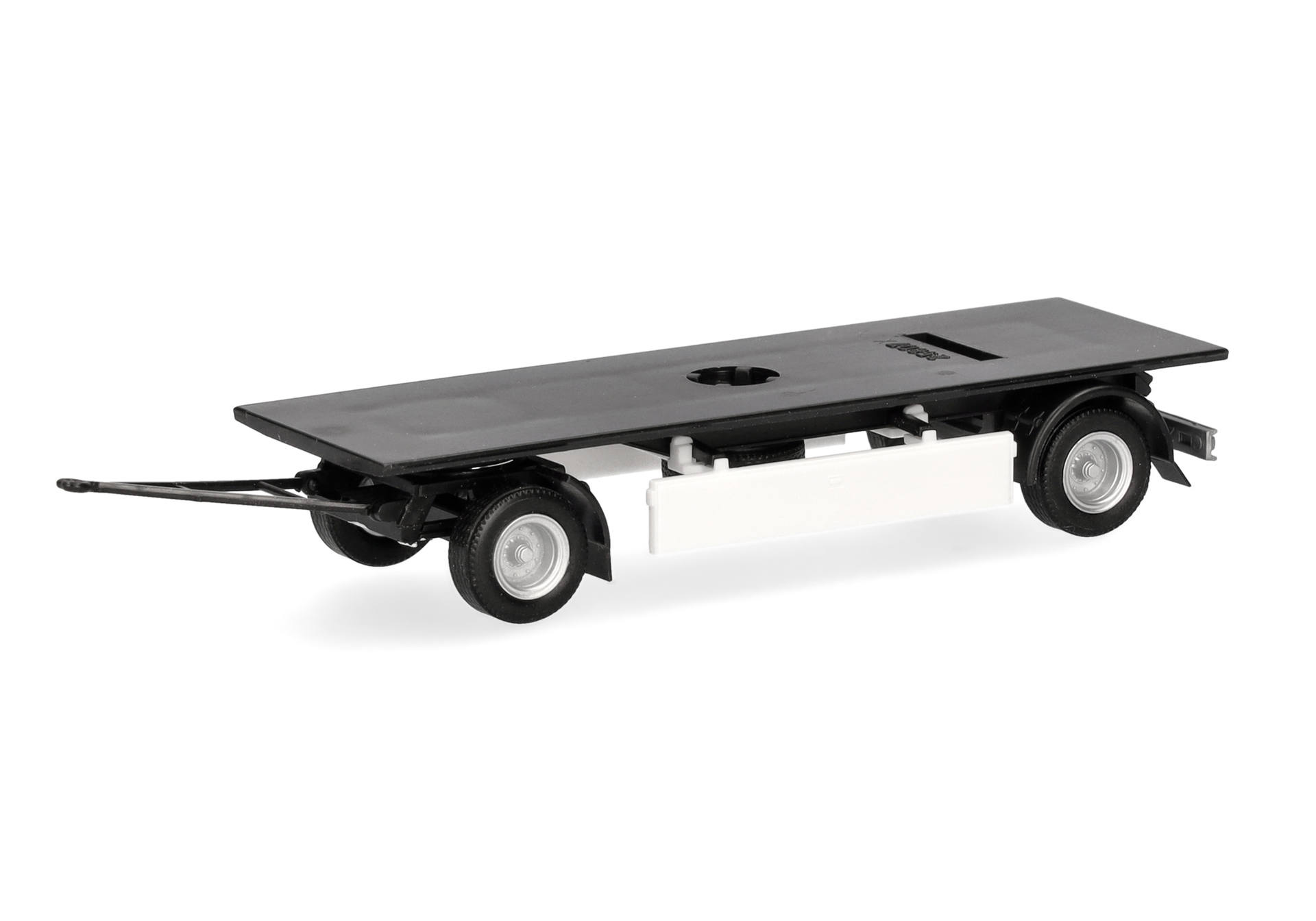 Herpa TS 086417 | Hängerfahrgestell Festaufbau 7,45m | sep. UFS geschlossen | schwarz | 1:87