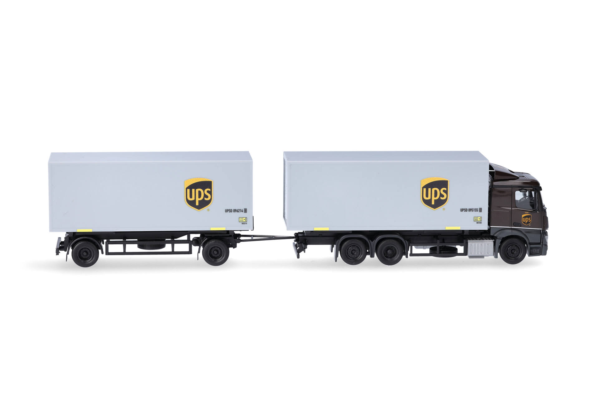 Herpa 317832 | Mercedes-Benz Actros Classicspace | Wechselkoffer-Hängerzug | UPS | 1:87