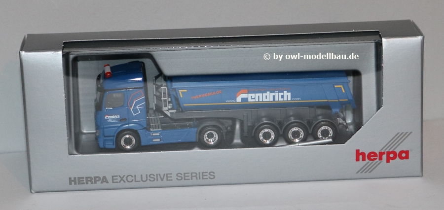 Herpa 944595 - MB Actros Streamspace 2.3 Thermomulden-Sattelzug - Fendrich Bocholt. 1:87