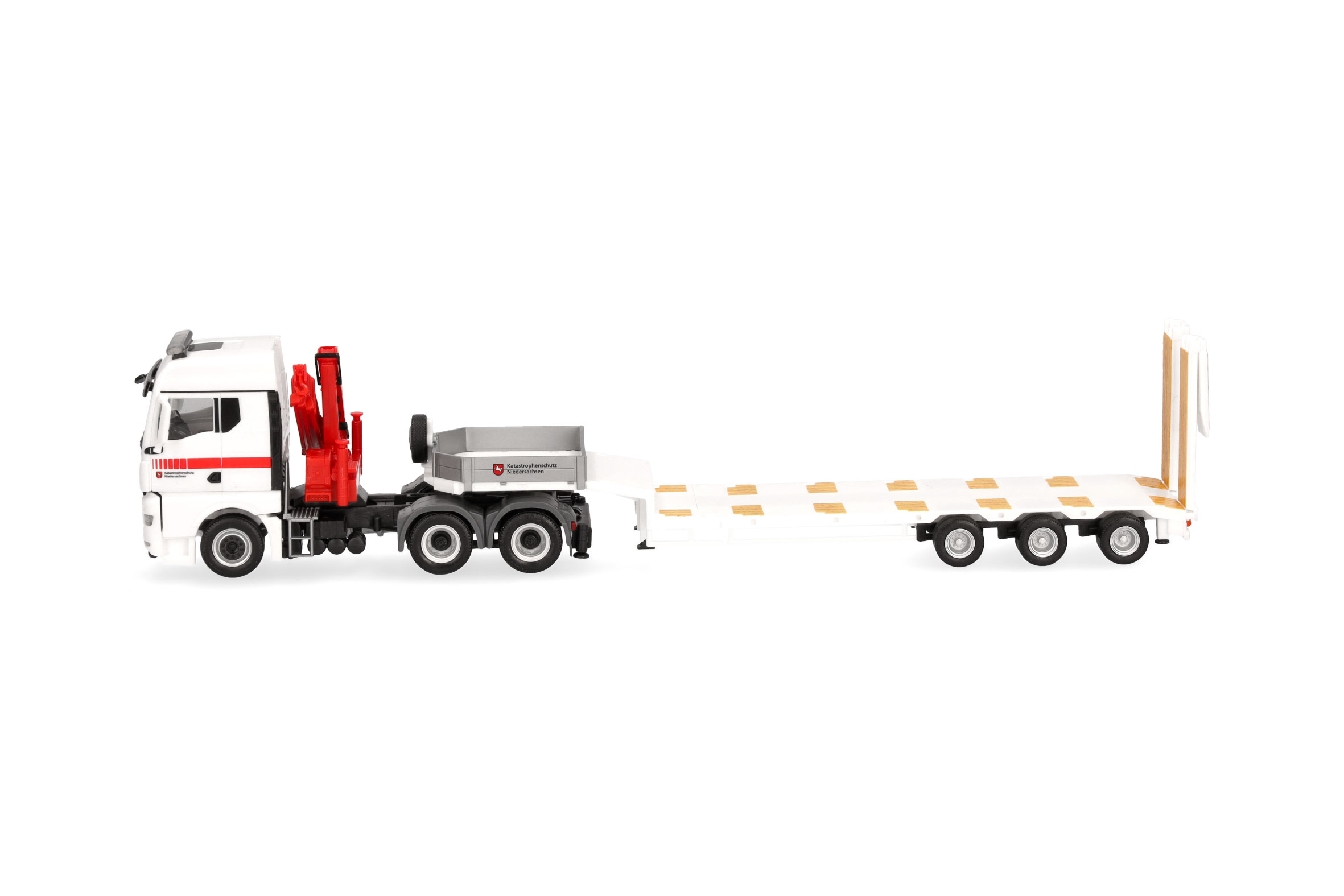 Herpa 318297 | MAN TGX GM m. Kran Semitiefl.-Sattelz. Katastrophenschutz Niedersachsen | 1:87