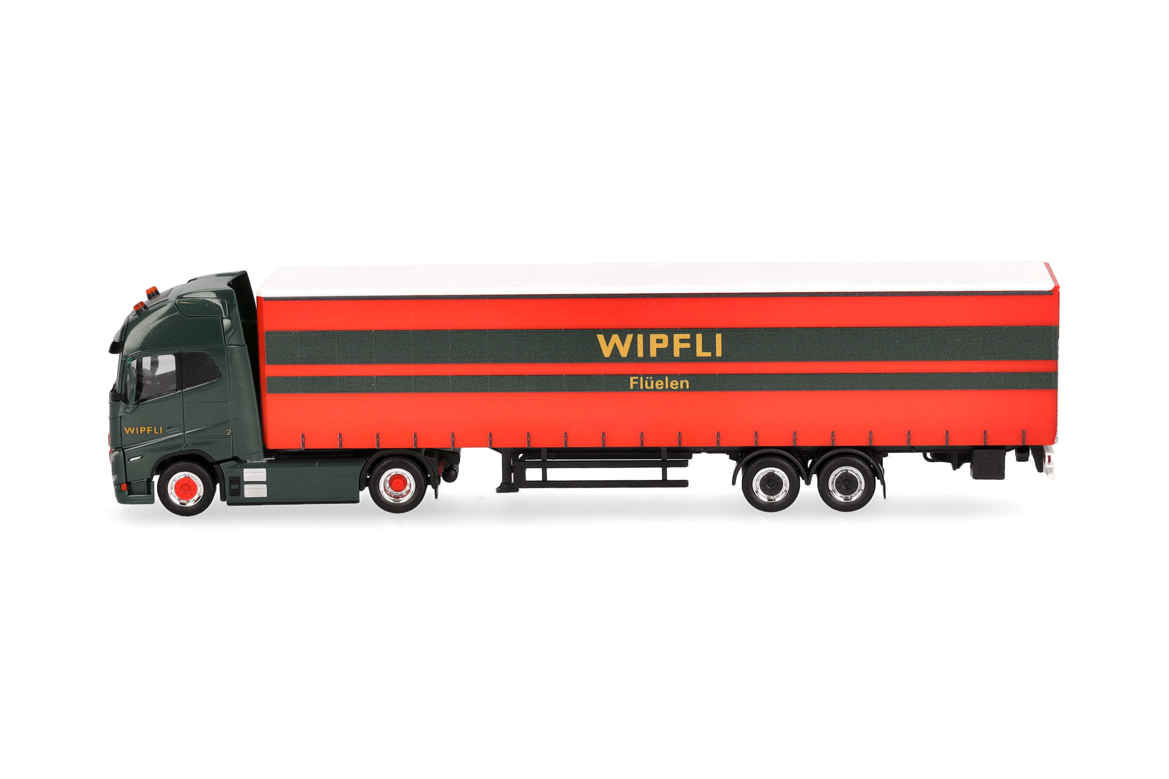 Herpa 319171 | Volvo FH GL XL Electric | Gardinenplanen-Sattelzug | Wipfli (CH) | 1:87