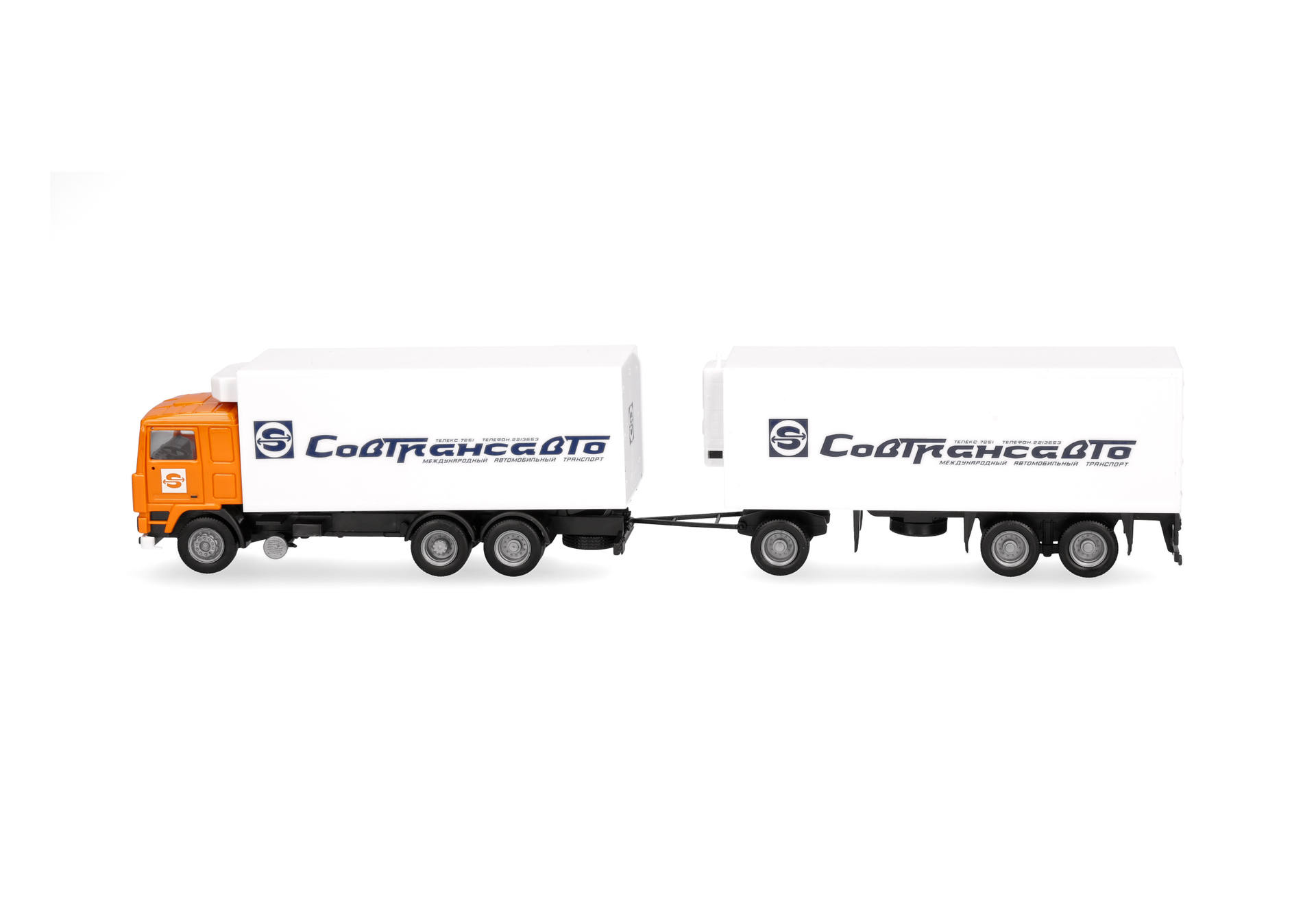 Herpa 321167 | Volvo F10 Kühlkoffer-Hängerzug | Sovtransavto | 1:87