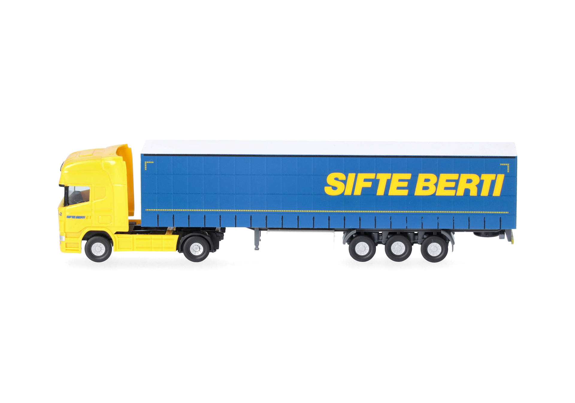 Herpa 961721 | Scania R 04 Topline Gardinenplanen-Sattelzug | Sifte Berti  | Spur N | 1:160