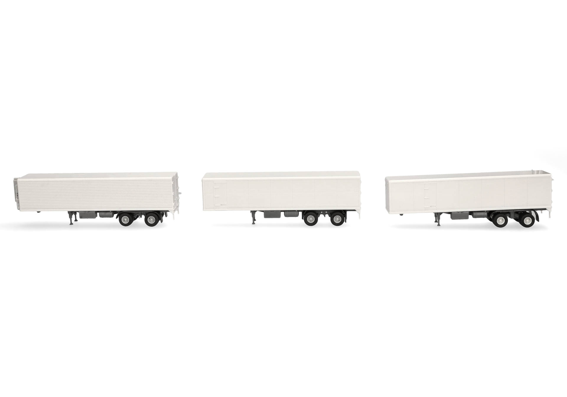 Herpa/Schwarz 87MBS026512 | Set mit drei undekorierten Kofferaufliegern | 1:87