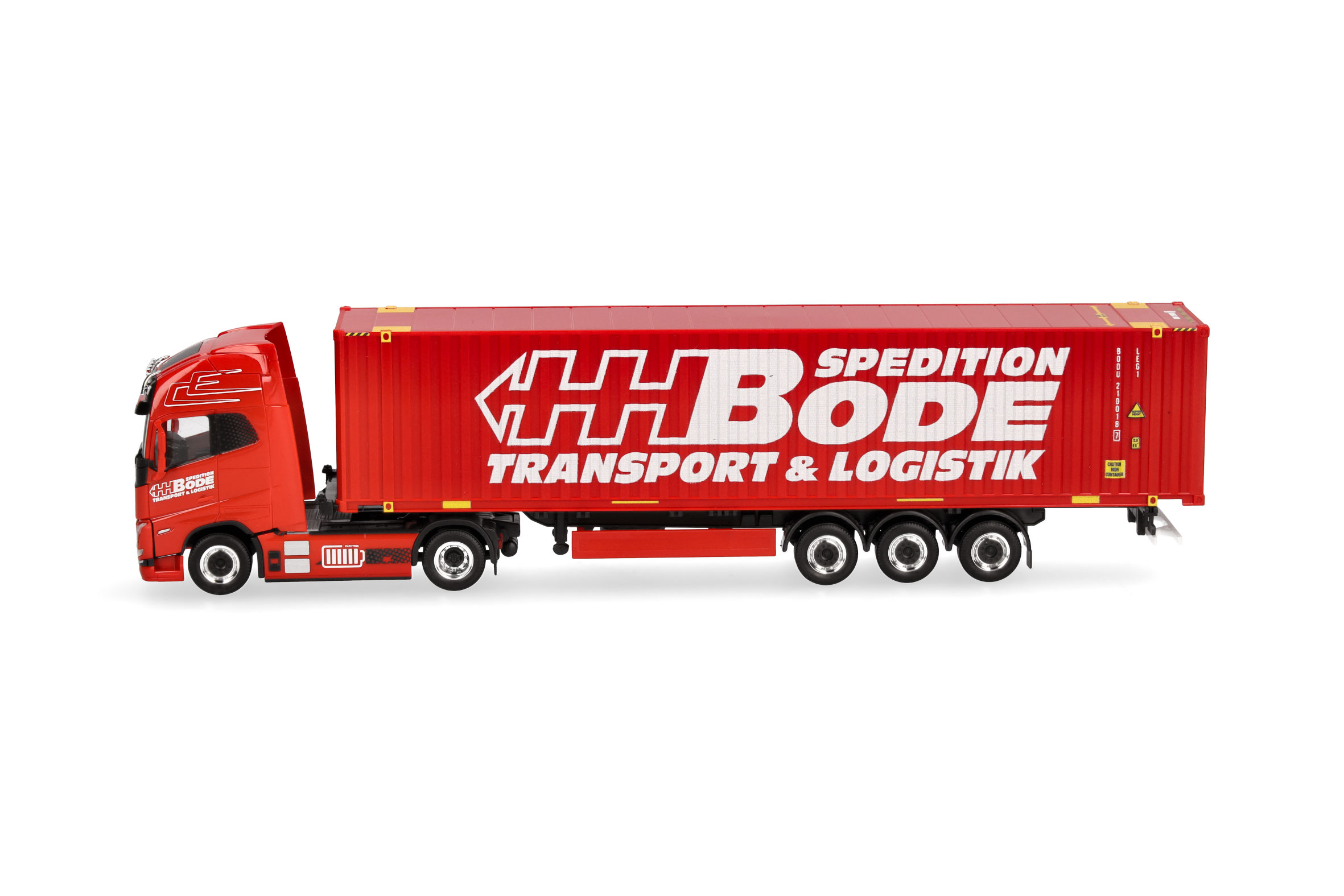 Herpa 319249 | Volvo FH GL XL Electric | 45ft Container-Sattelzug | HH Bode | 1:87