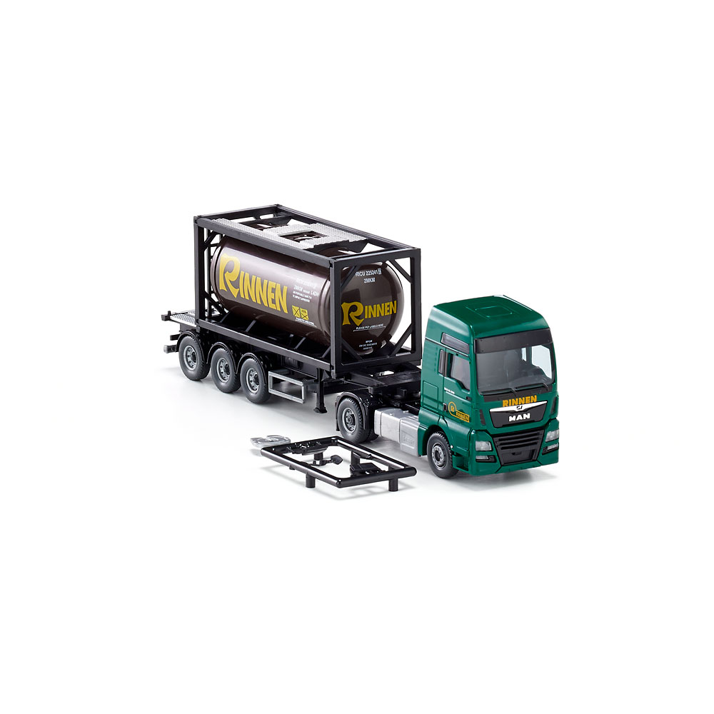 Wiking 053606 - MAN TGX Euro 6c - Tankcontainersattelzug - Rinnen Spedition. 1:87