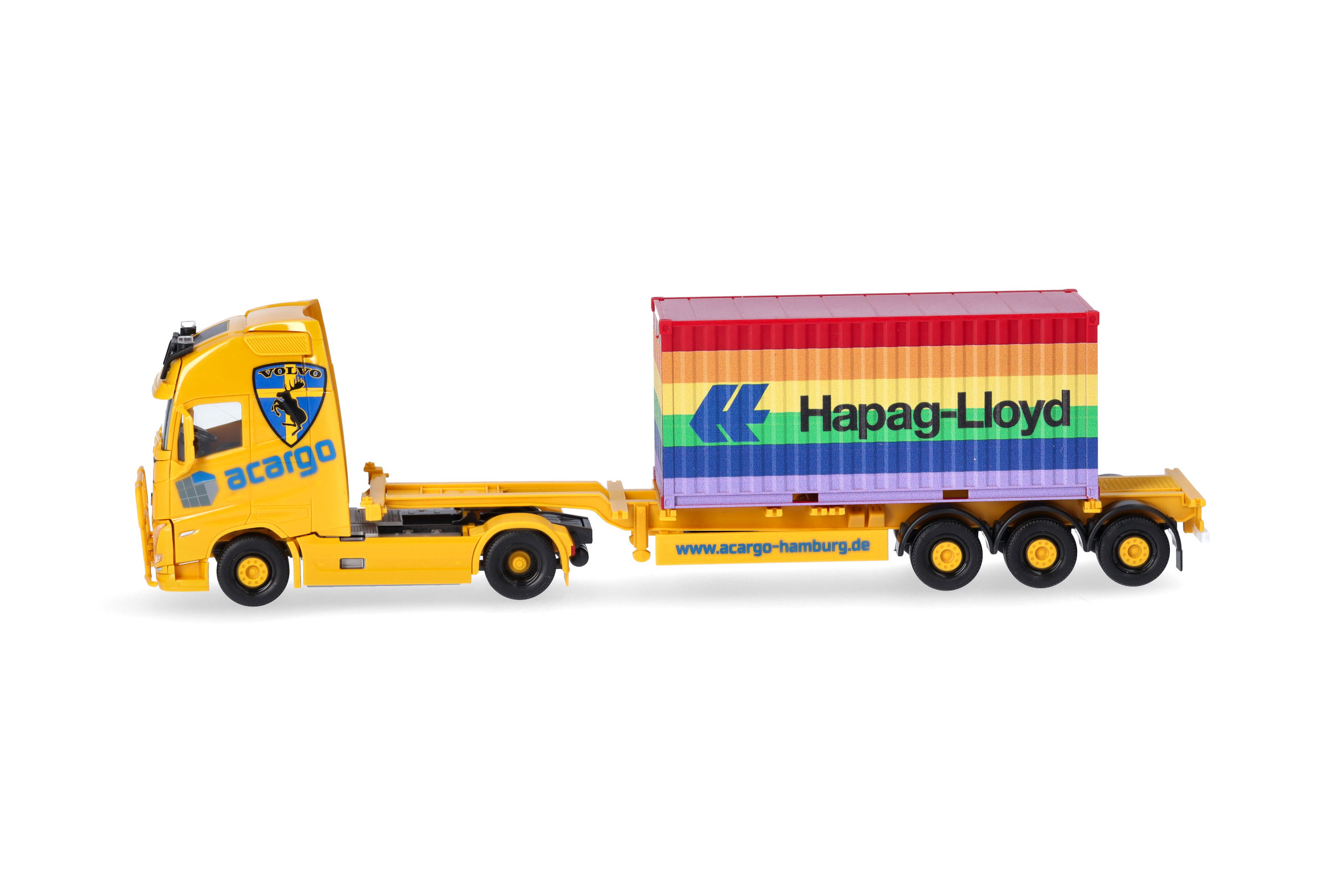 Herpa 317436 | Volvo FH Gl. XL 2020 Container-Sattelzug | acargo/Hapag Lloyd | 1:87
