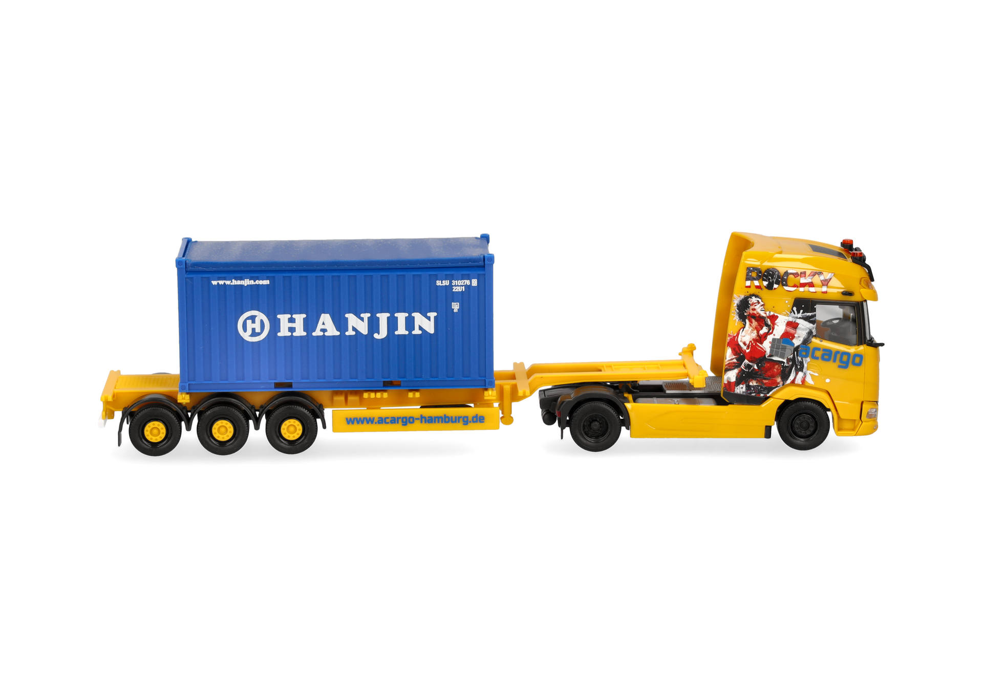 Herpa 320672 | DAF XG+ Container-Sattelzug | Acargo / 20 ft. Open Top Hanjin | 1:87