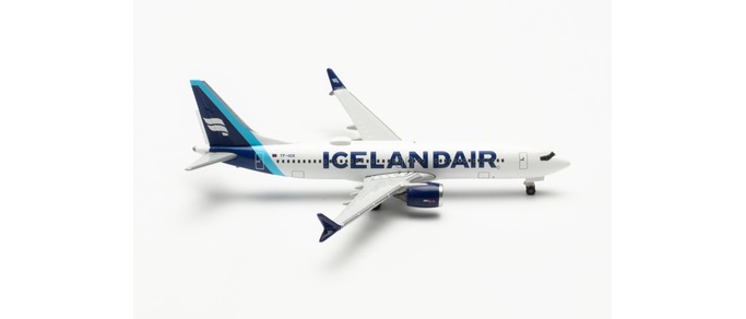 Herpa Wings 536752 | Icelandair Boeing 737 Max 8 | new colors (cyan tail stripe) |TF-ICE | Jökulsárlón | 1:500