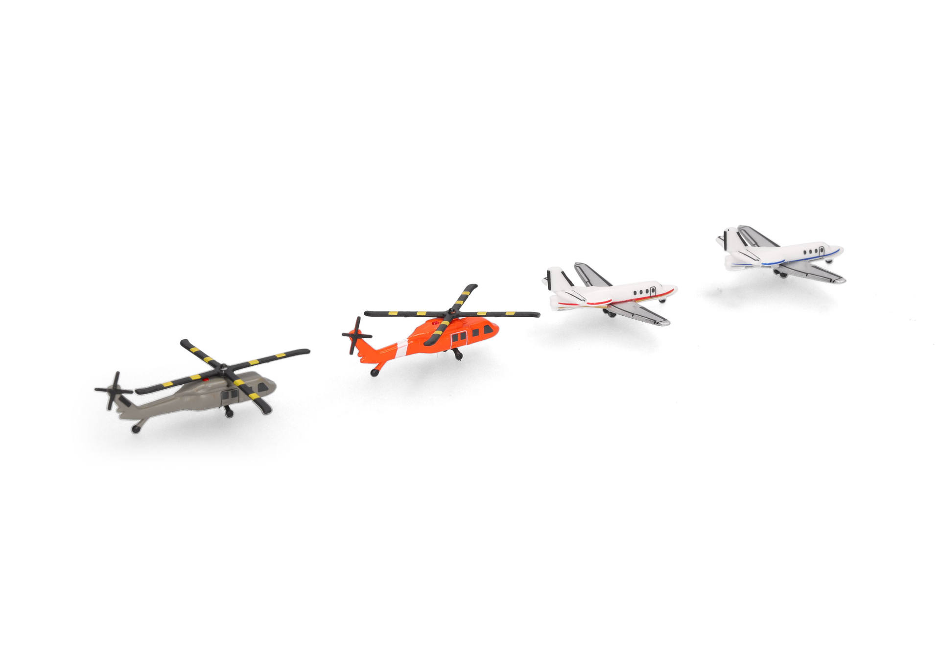Herpa Wings 535939-001 | Helicopter and Bizjet set (2+2) | 1:500