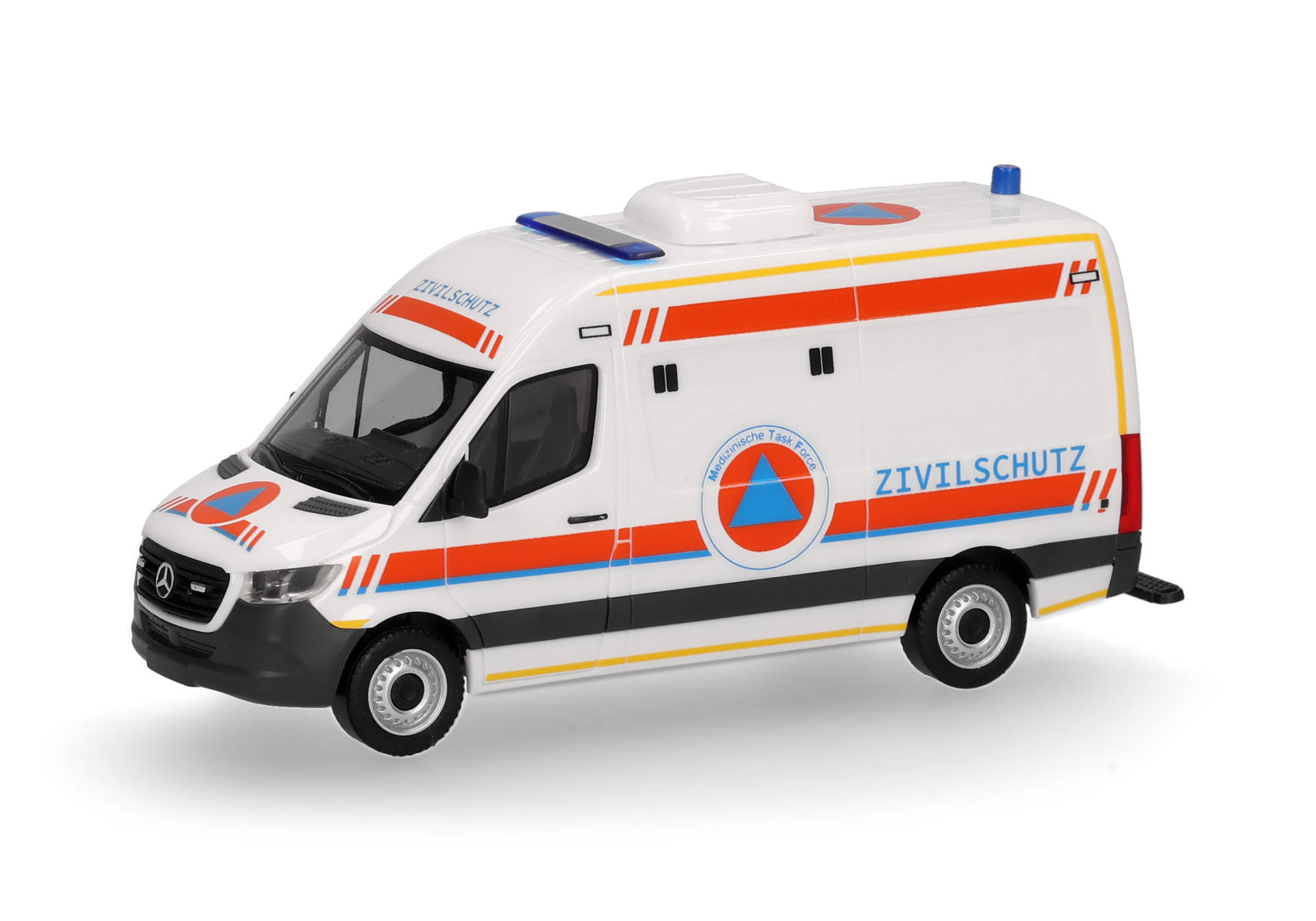 Herpa 099172 | MB Sprinter 18 Halbbus HD KTW Typ B ZS | MTF Zivilschutz | 1:87