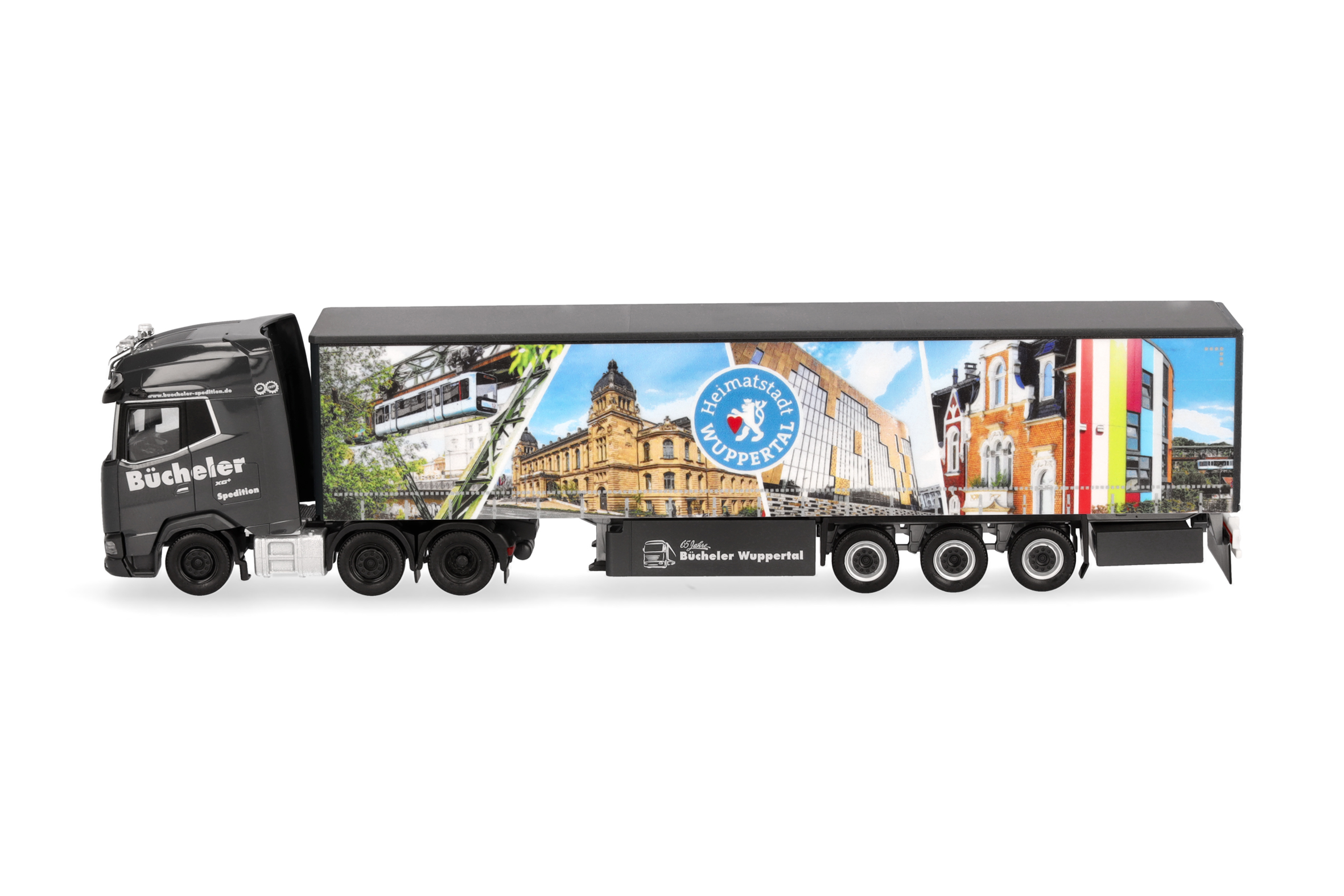 Herpa  319737 | DAF XG+ (6x2) | Gardinenplanen-Sattelzug | Bücheler Wuppertal | 1:87