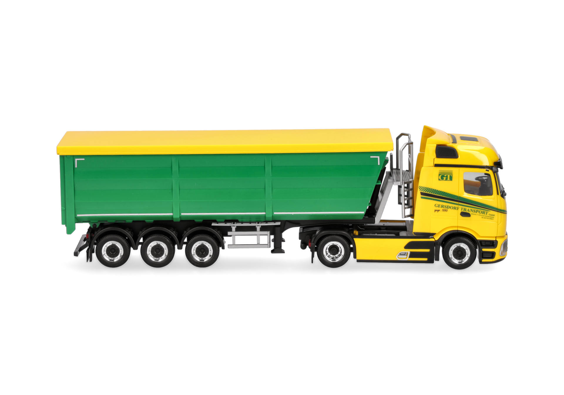 Herpa 321006 | MB Actros L ProCabin Bigspace | Stahlmulden-Sattelzug | Gersdorf Transport | 1:87